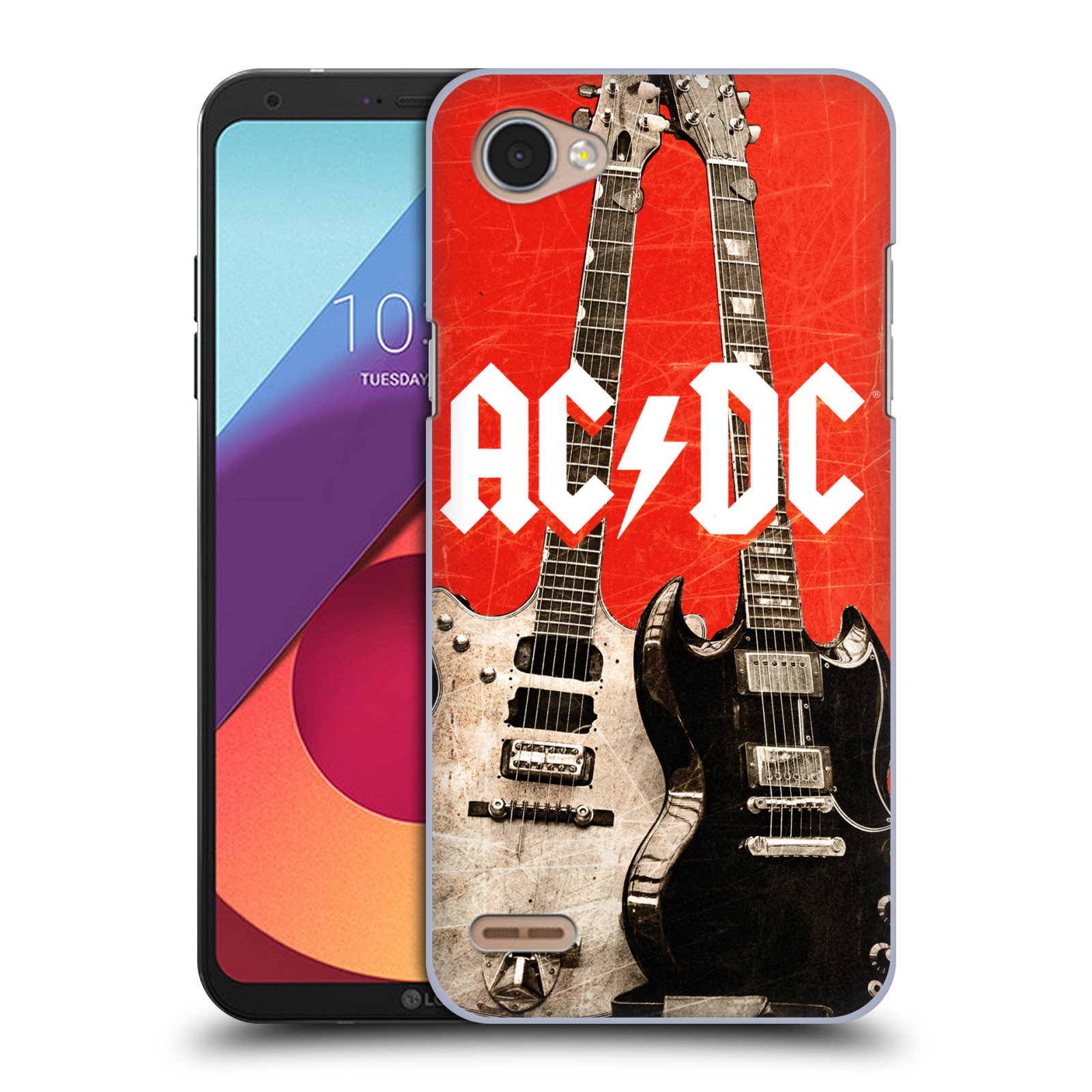 HEAD CASE plastový obal na mobil LG Q6 / Q6 PLUS rocková skupina ACDC kytara červená