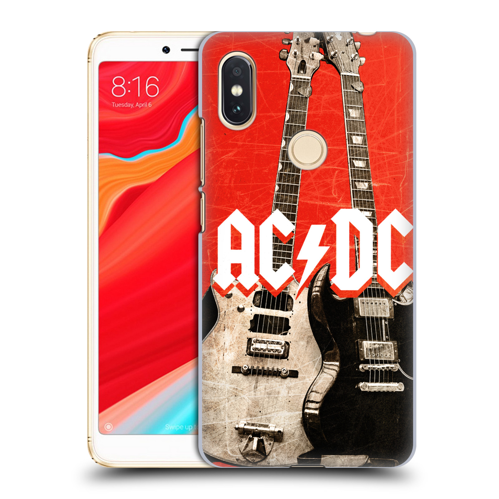 HEAD CASE plastový obal na mobil Xiaomi Redmi S2 rocková skupina ACDC kytara červená