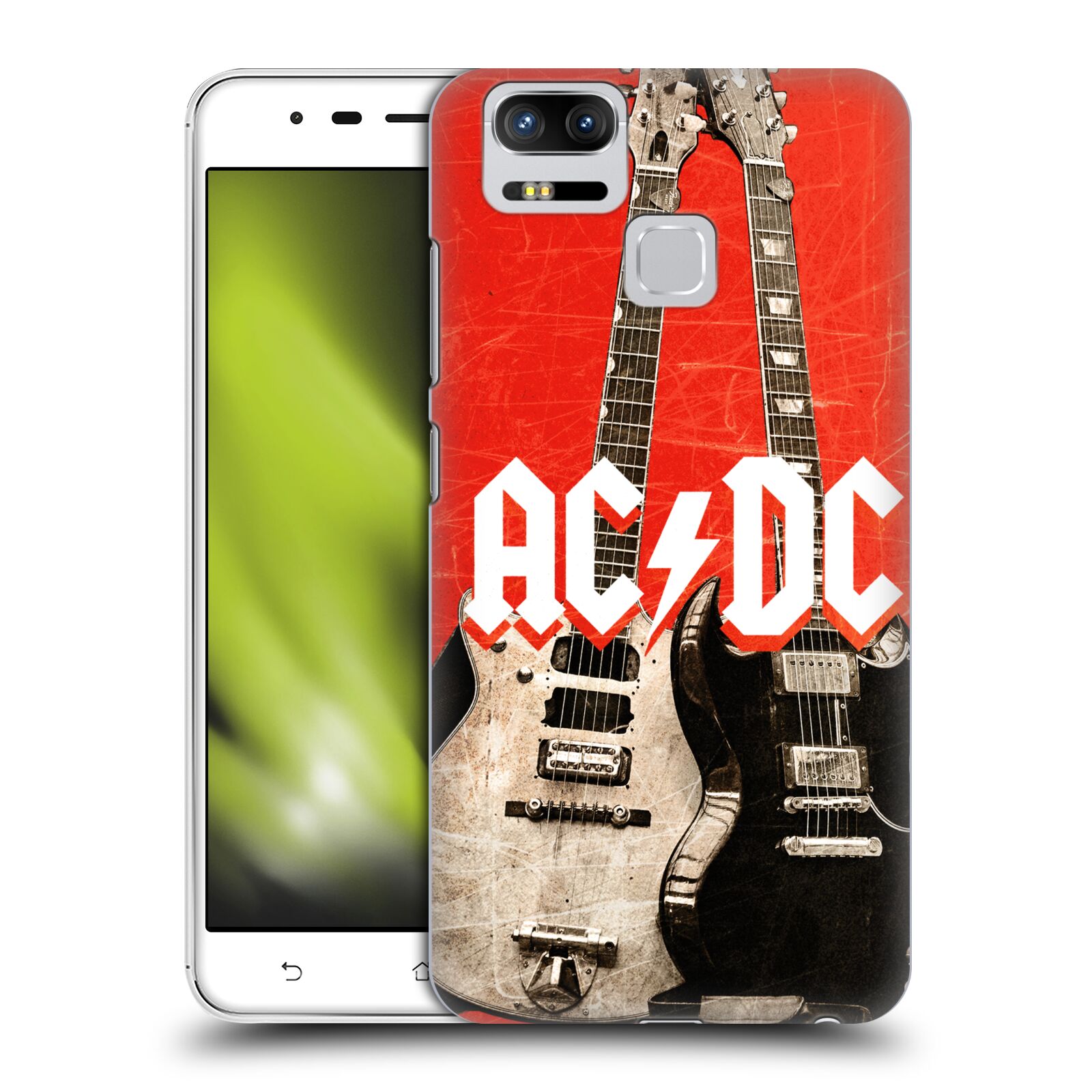 HEAD CASE plastový obal na mobil Asus Zenfone 3 Zoom ZE553KL rocková skupina ACDC kytara červená