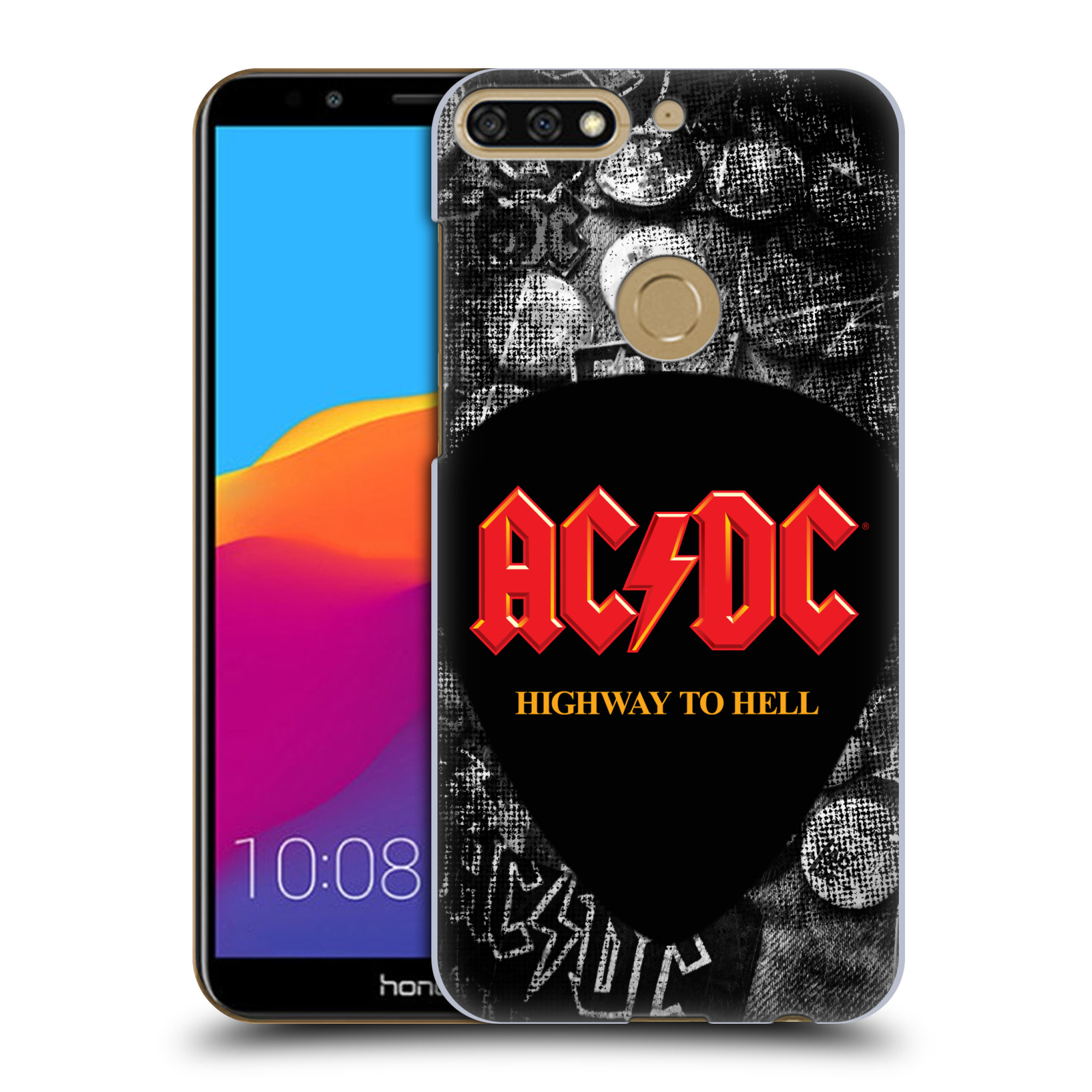 HEAD CASE plastový obal na mobil Honor 7c rocková skupina ACDC logo Highway to Hell trsátko