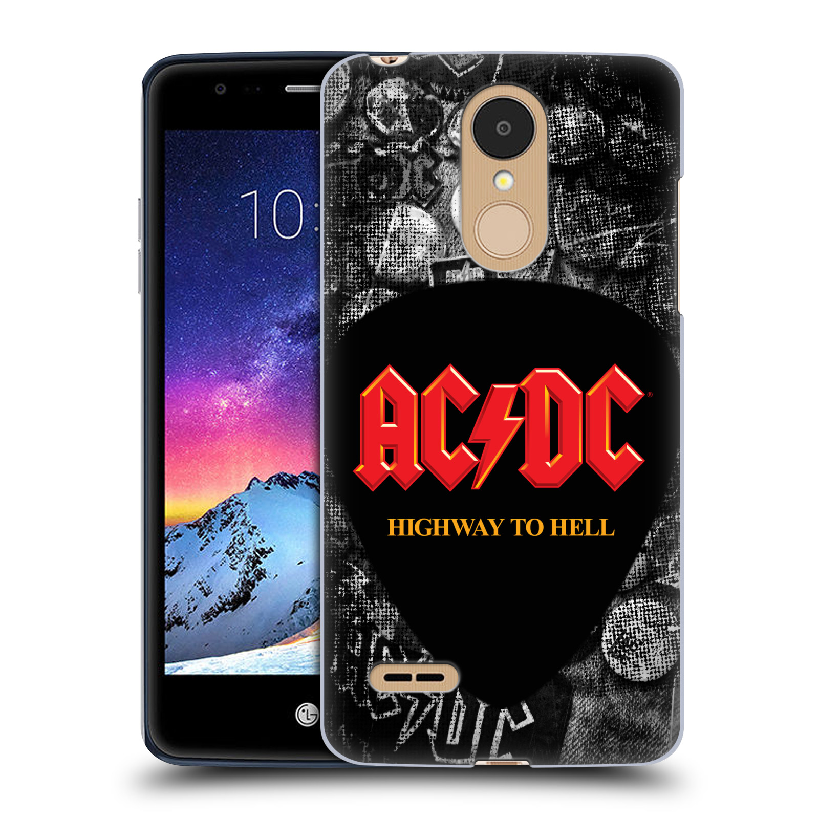 HEAD CASE plastový obal na mobil LG K9 / K8 2018 rocková skupina ACDC logo Highway to Hell trsátko