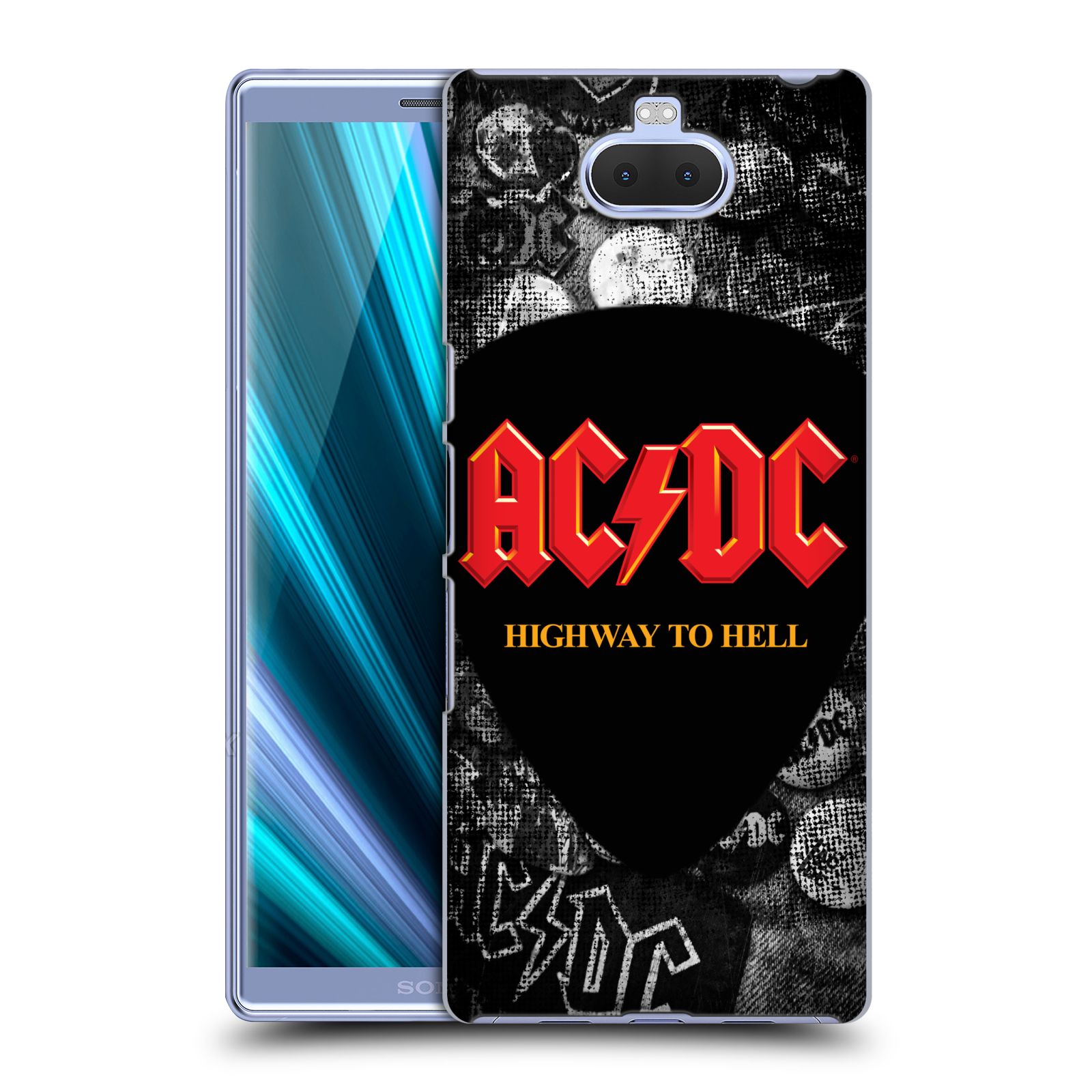 Pouzdro na mobil Sony Xperia 10 Plus - Head Case - rocková skupina ACDC logo Highway to Hell trsátko