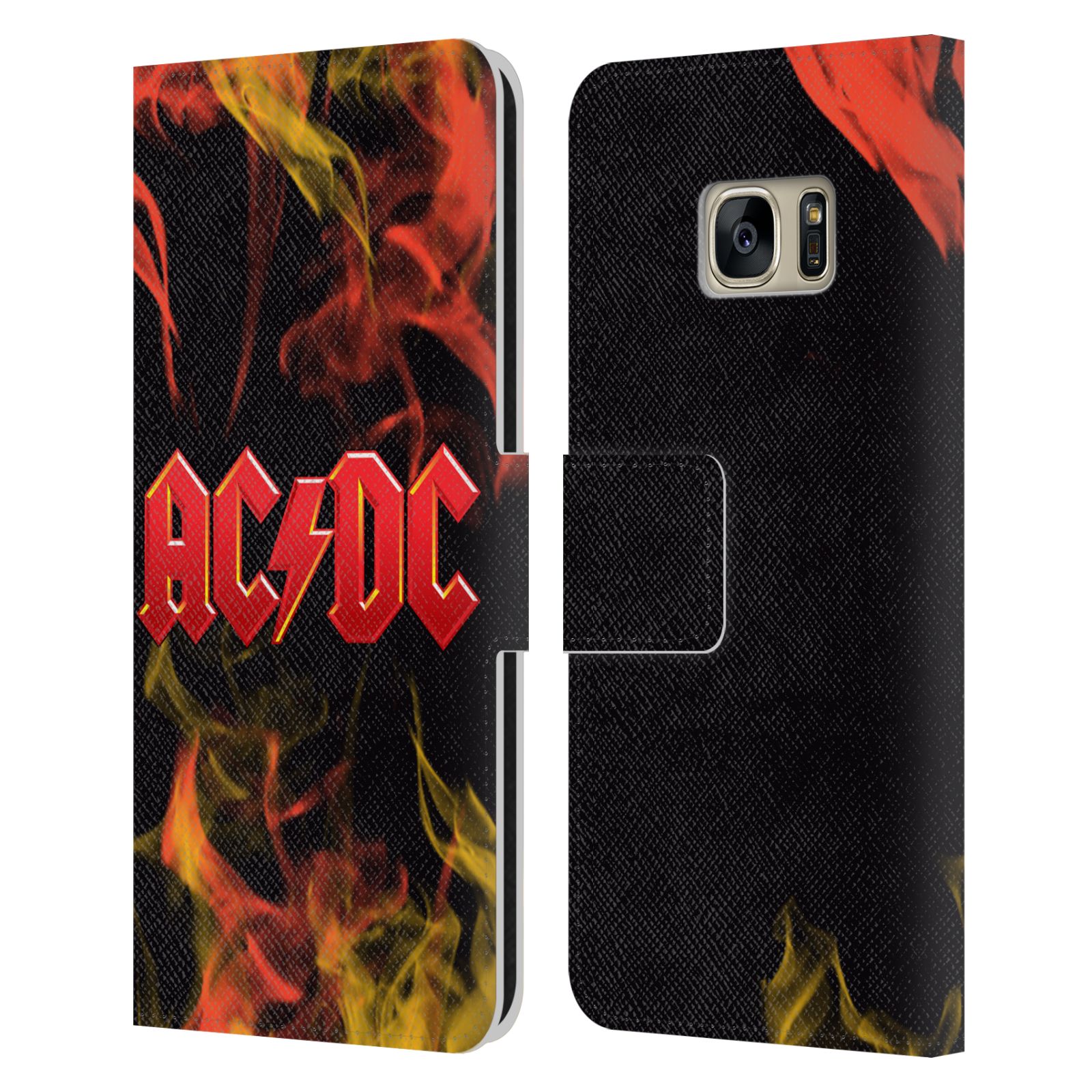 Pouzdro na mobil Samsung Galaxy S7 - HEAD CASE - Rocková skupin ACDC - Fire Logo