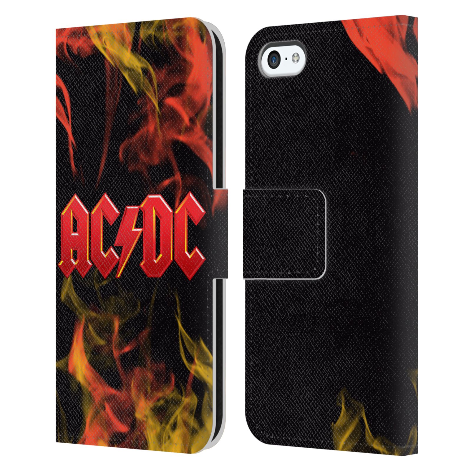 Pouzdro na mobil Apple Iphone 5C - HEAD CASE - Rocková skupin ACDC - Fire Logo