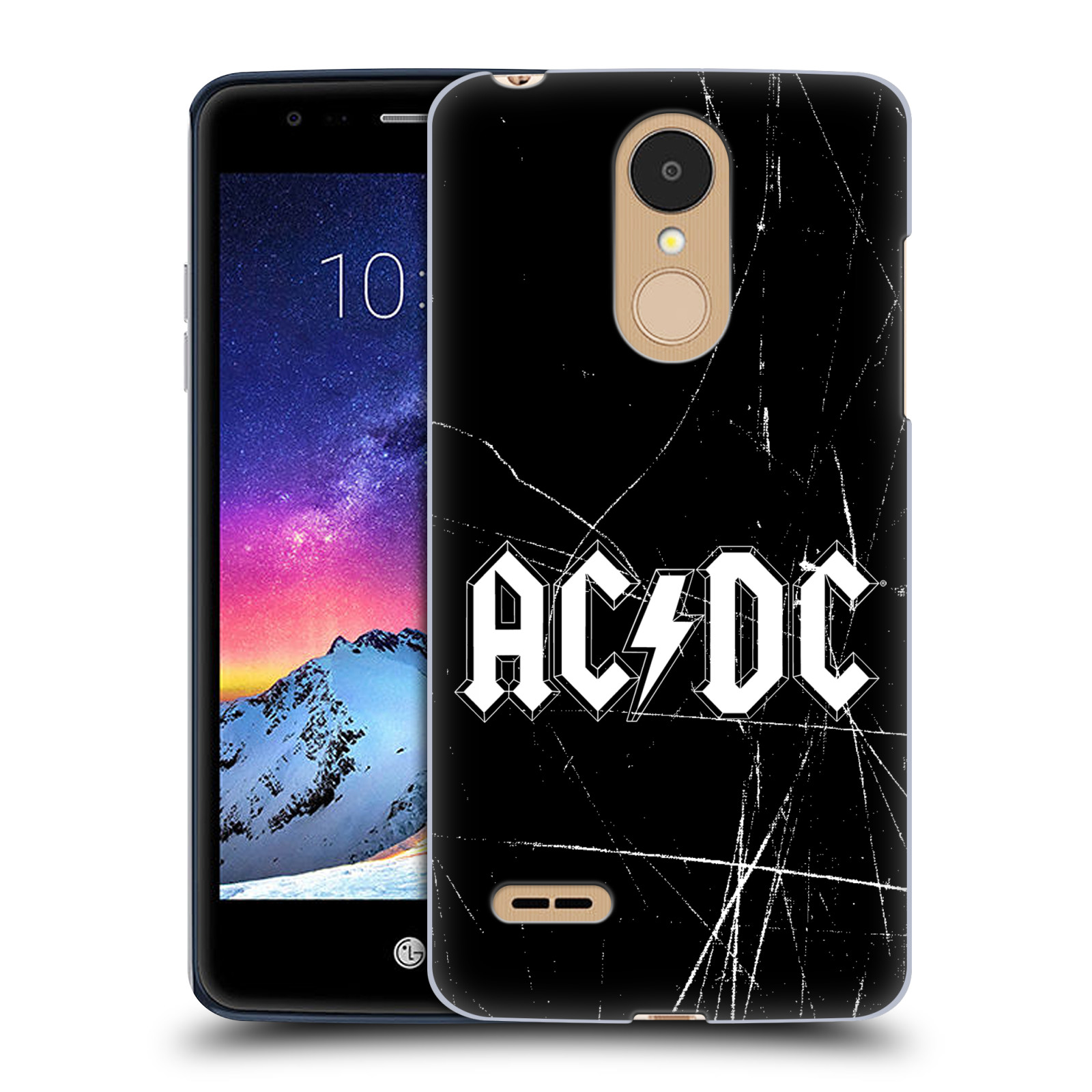 HEAD CASE plastový obal na mobil LG K9 / K8 2018 rocková skupina ACDC bílý nadpis logo
