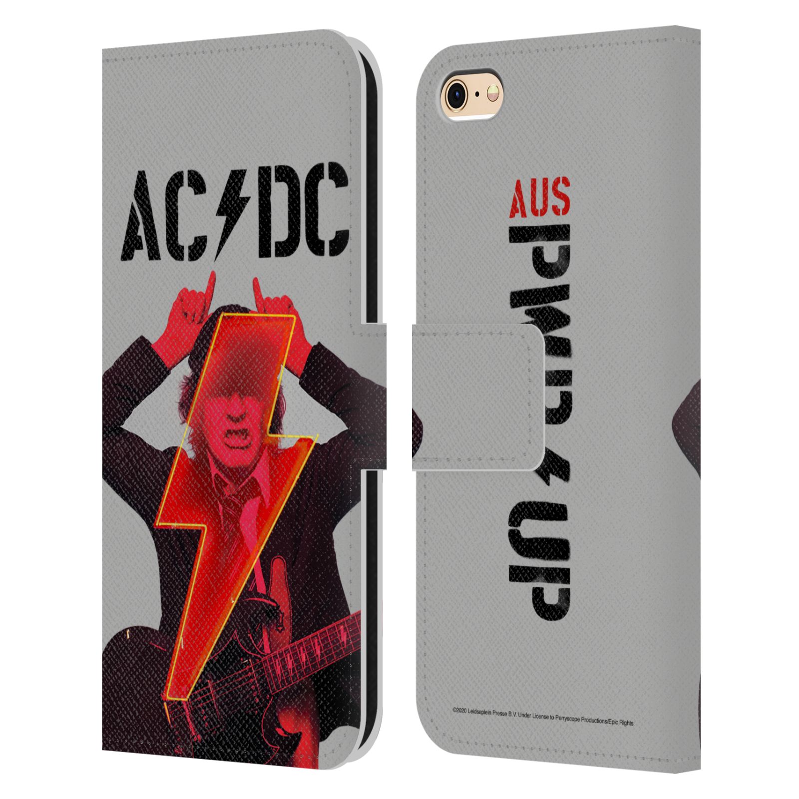 Pouzdro na mobil Apple Iphone 6 / 6S - HEAD CASE - Rocková skupin ACDC - Rudý ďábel