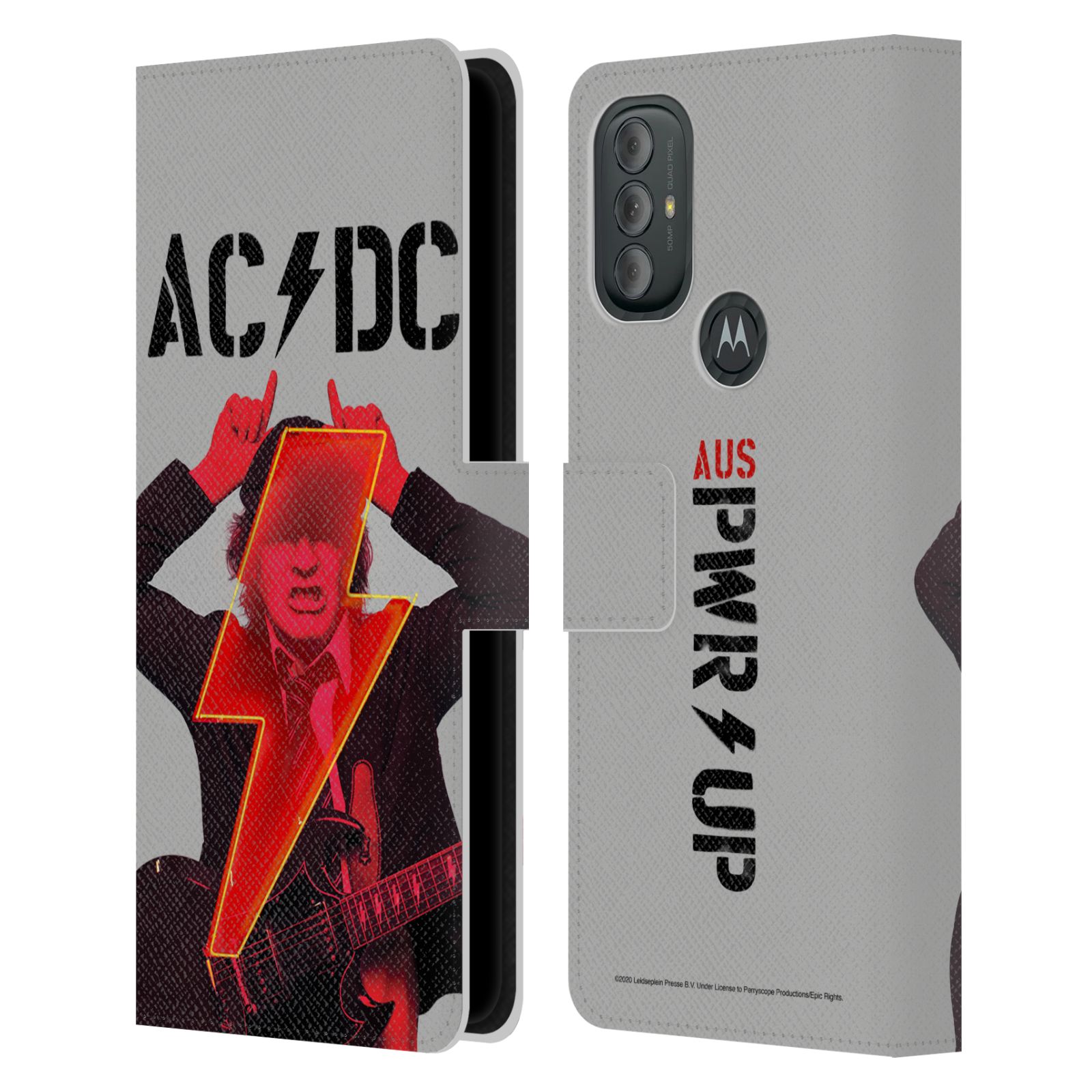 Pouzdro na mobil Motorola Moto G10 / G30 - HEAD CASE - Rocková skupin ACDC - Rudý ďábel