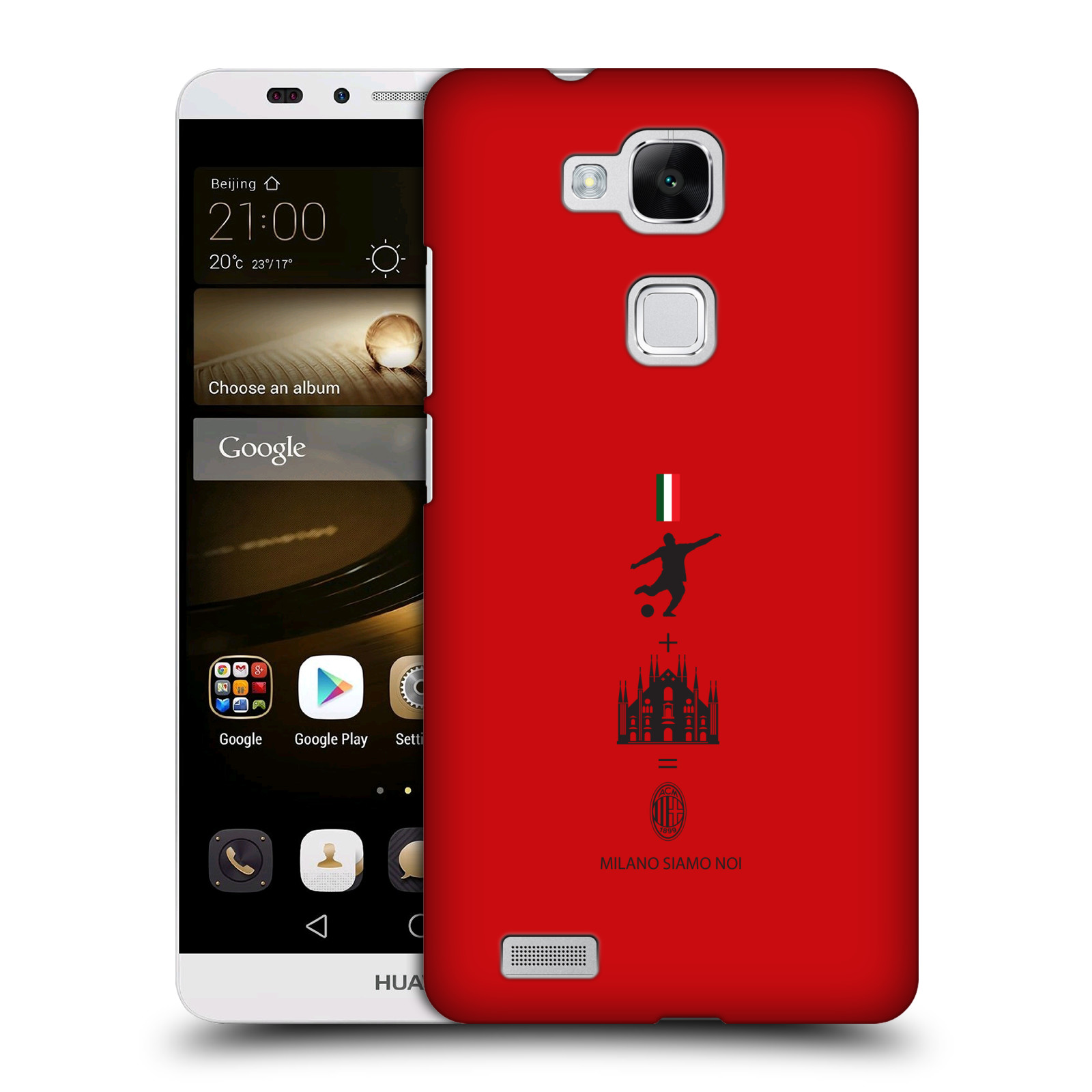HEAD CASE plastový obal na mobil Huawei Mate 7 oficiální kryt fotbalový tým AC MILÁN červená