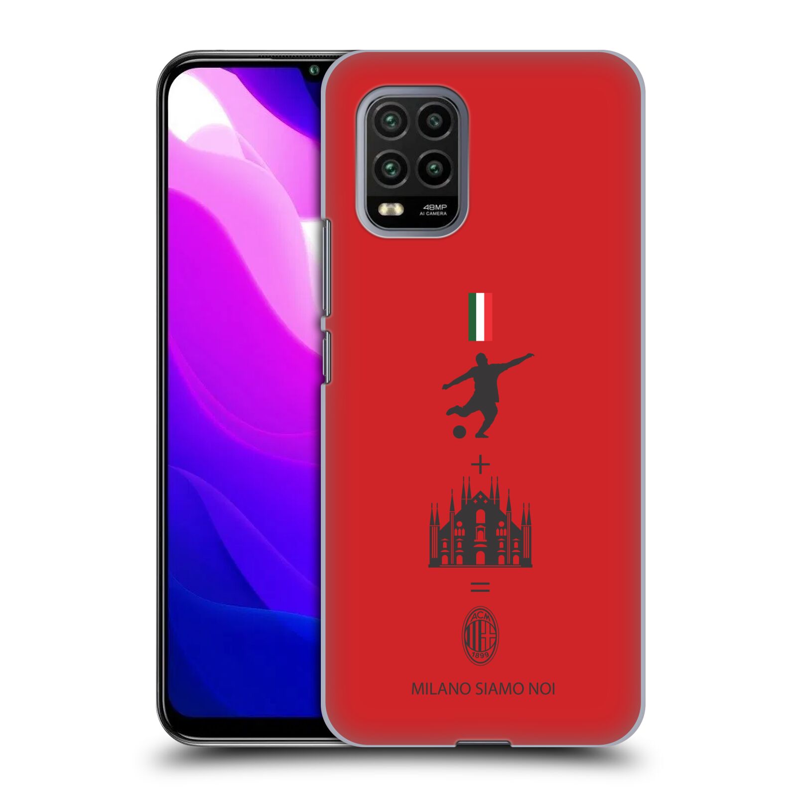 Zadní kryt, obal na mobil Xiaomi Mi 10 LITE oficiální kryt fotbalový tým AC MILÁN červená