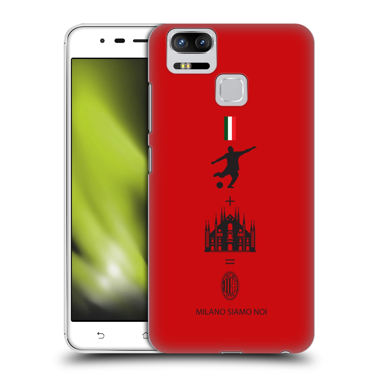 HEAD CASE plastový obal na mobil Asus Zenfone 3 Zoom ZE553KL oficiální kryt fotbalový tým AC MILÁN červená