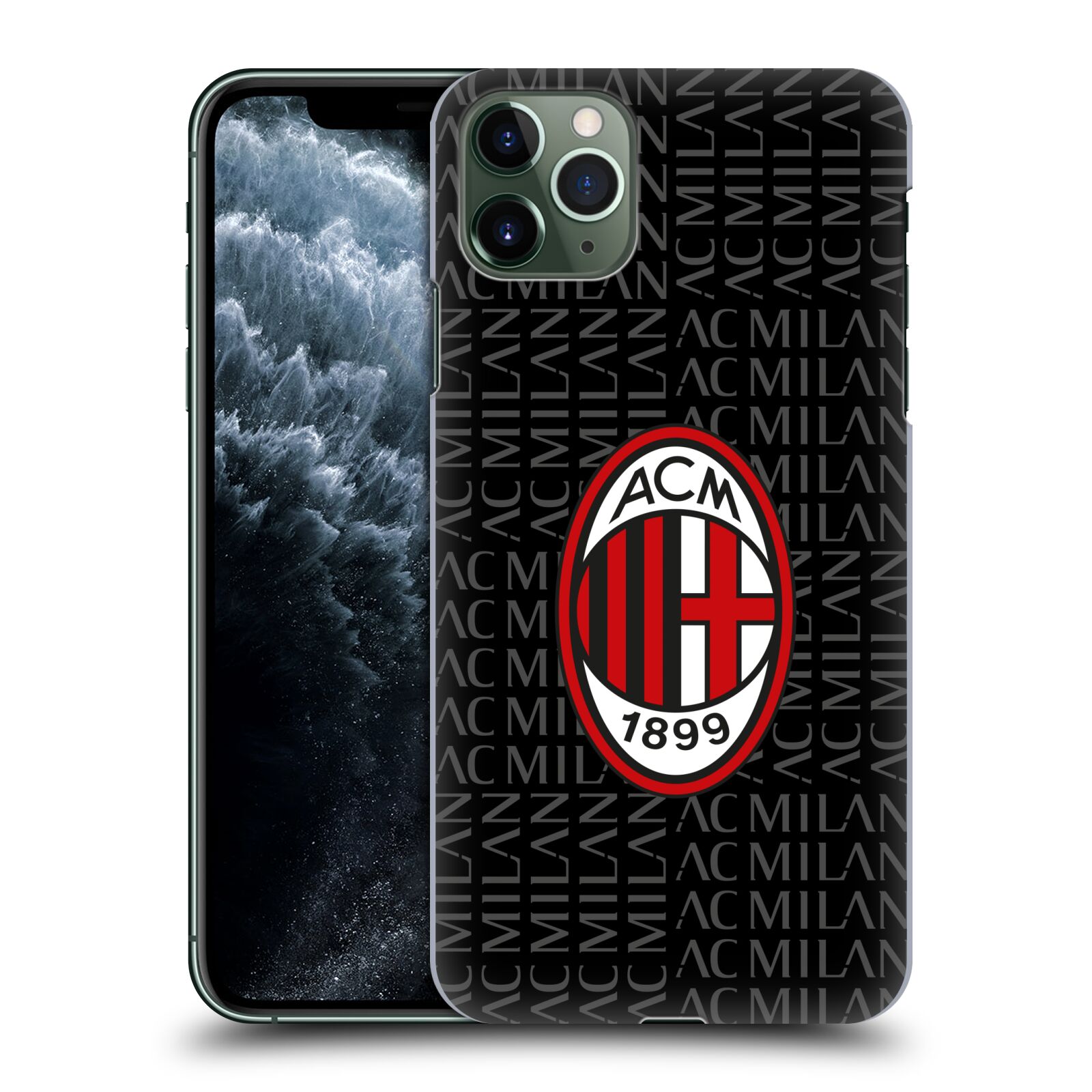 Zadní obal pro mobil Apple Iphone 11 PRO MAX - HEAD CASE - Fotbal - Ac Milan červená a šedá