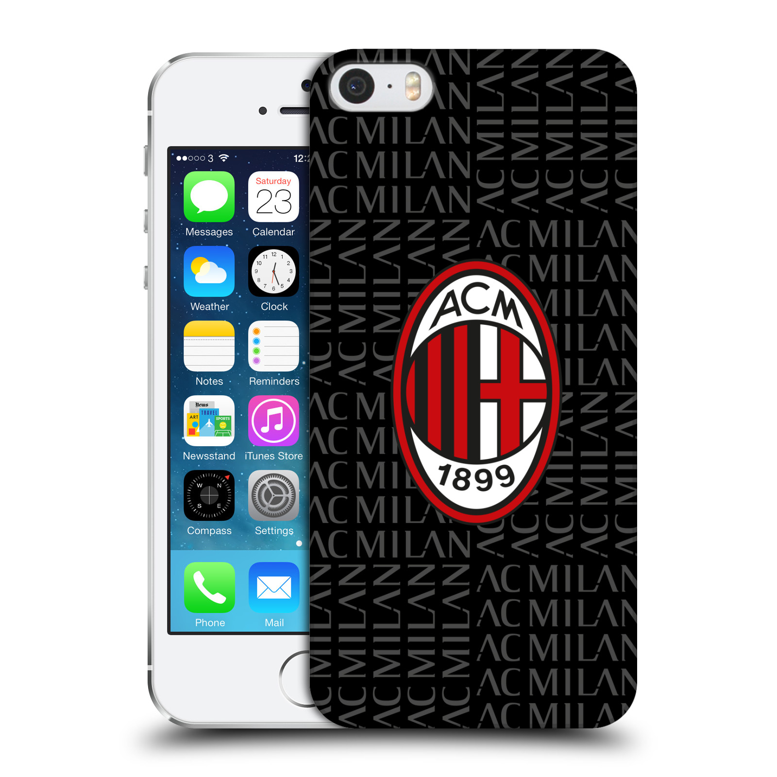 Zadní obal pro mobil Apple Iphone 5/5S/SE 2015 - HEAD CASE - Fotbal - Ac Milan červená a šedá