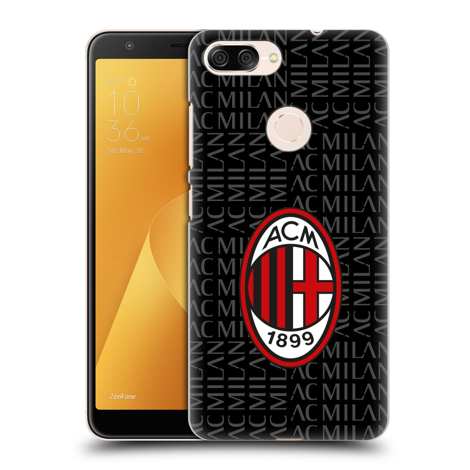 Zadní obal pro mobil Asus Zenfone Max Plus (M1) - HEAD CASE - Fotbal - Ac Milan červená a šedá
