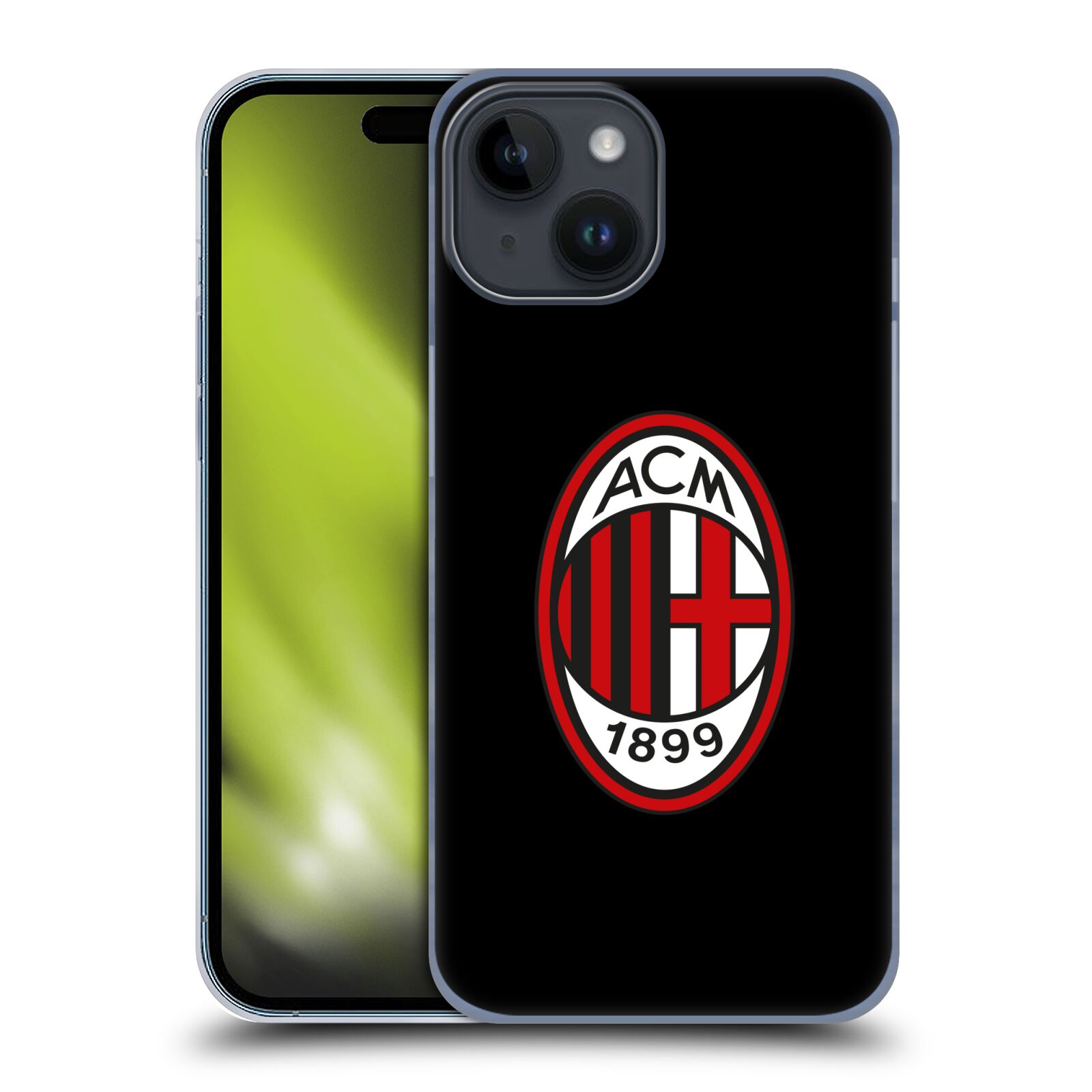 Plastový obal HEAD CASE na mobil Apple Iphone 15  - Fotbalový klub AC Milán znak