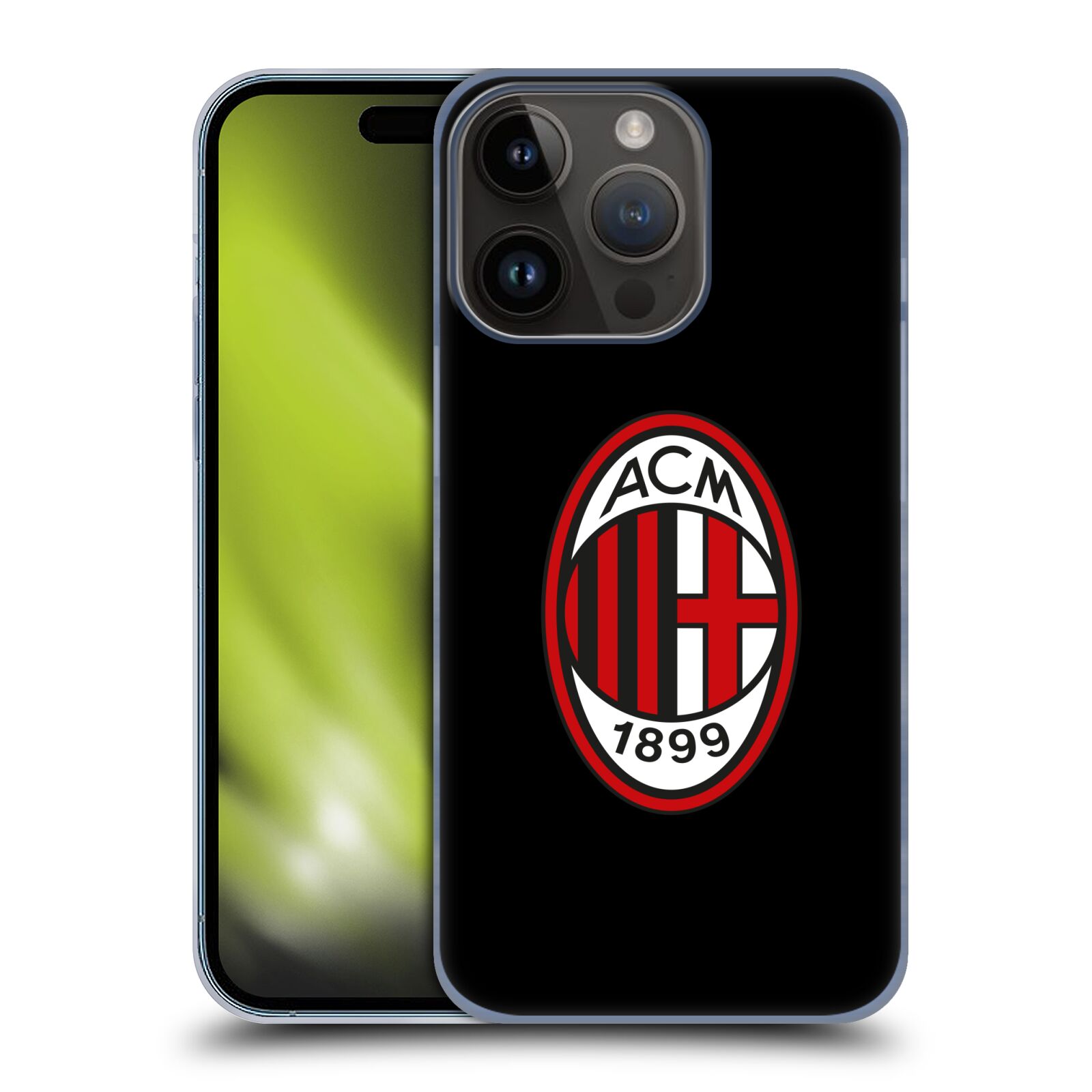 Plastový obal HEAD CASE na mobil Apple Iphone 15 Pro  - Fotbalový klub AC Milán znak