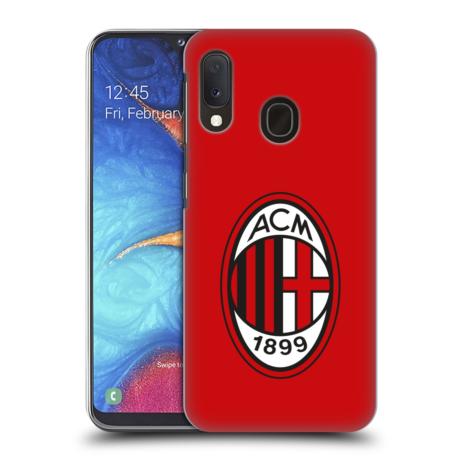 Zadní obal pro mobil Samsung Galaxy A20E - HEAD CASE - Fotbal - AC Milan červená