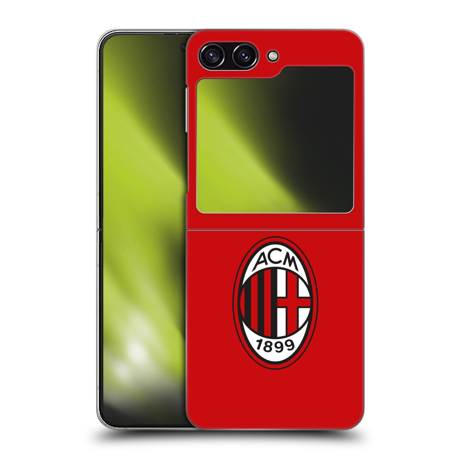 Plastový obal HEAD CASE na mobil Samsung Galaxy Z Flip 5  - Fotbalový klub AC Milán červené pruhy