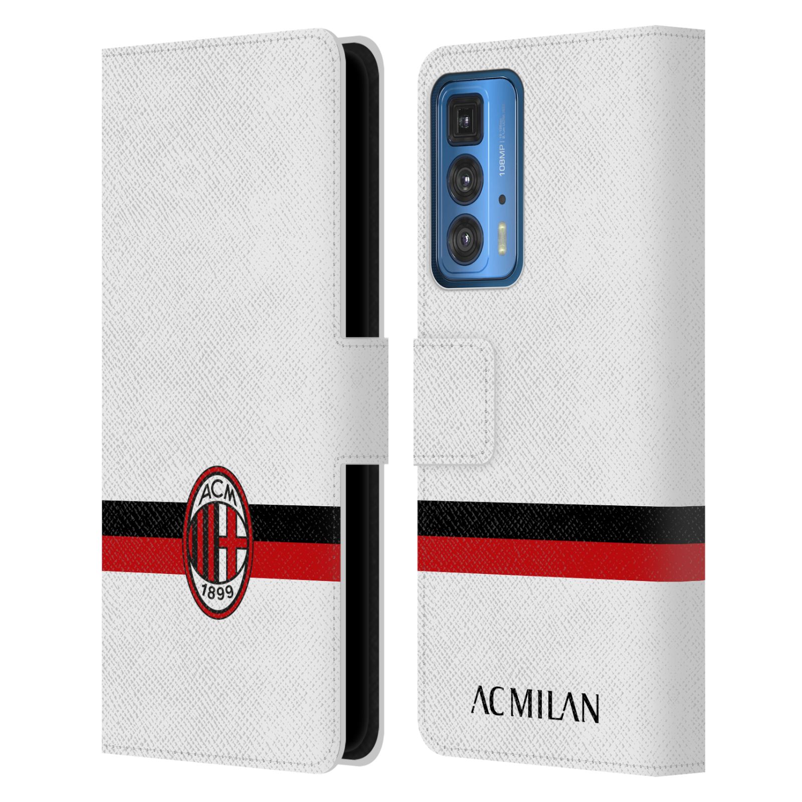 Pouzdro na mobil Motorola EDGE 20 PRO - HEAD CASE - AC Milán - Bílá a malý znak