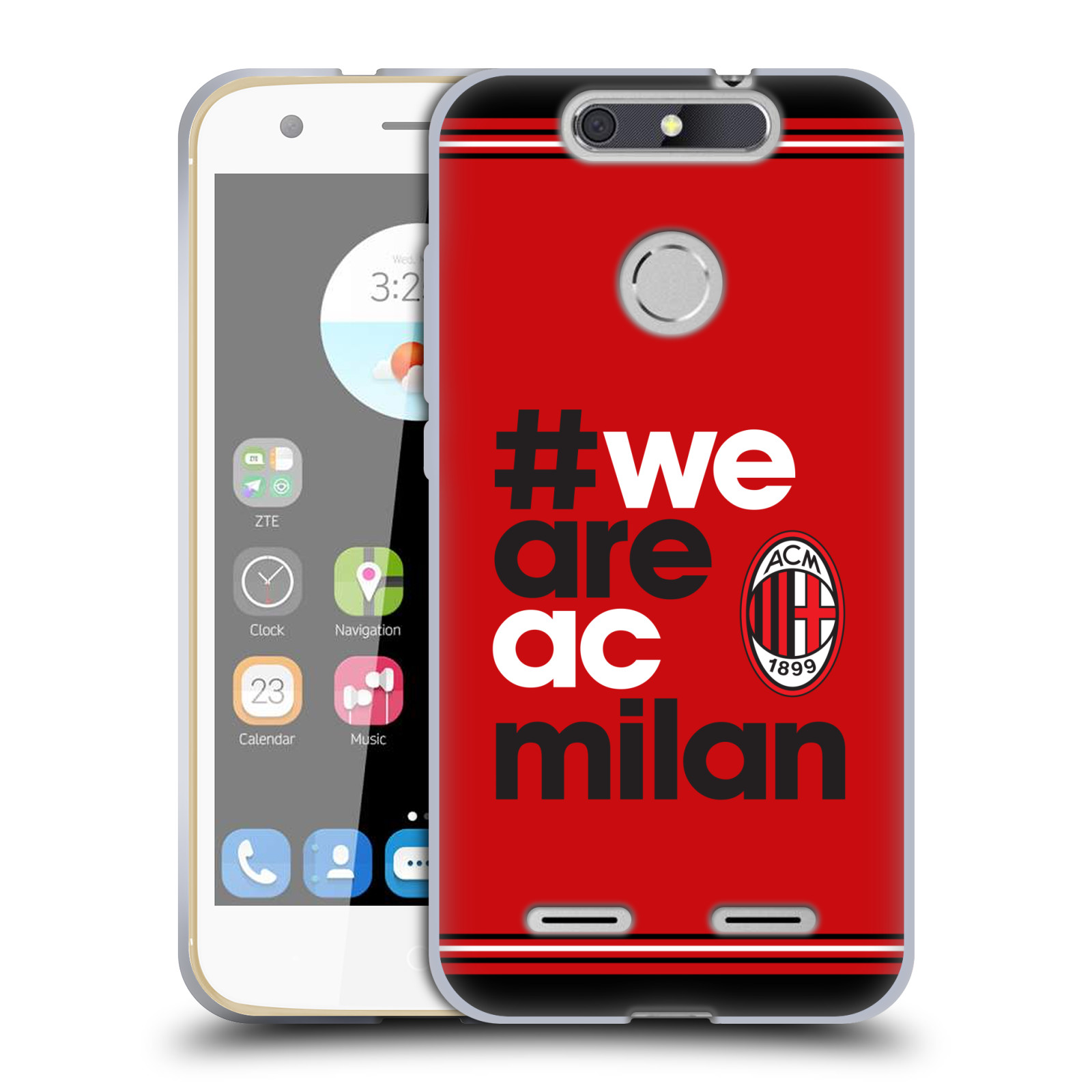 Pouzdro A Obal Na Mobil Head Case Silikonovy Obal Na Mobil Zte Blade V8 Lite Oficialni Kryt Fotbalovy Tym Ac Milan Hashtag We Are Ac Milan Cervena Pouzdra Obaly Kryty