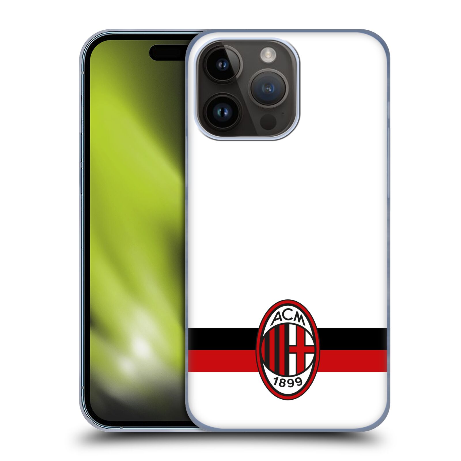Plastový obal HEAD CASE na mobil Apple Iphone 15 PRO MAX  - Fotbalový klub AC Milán pruhy