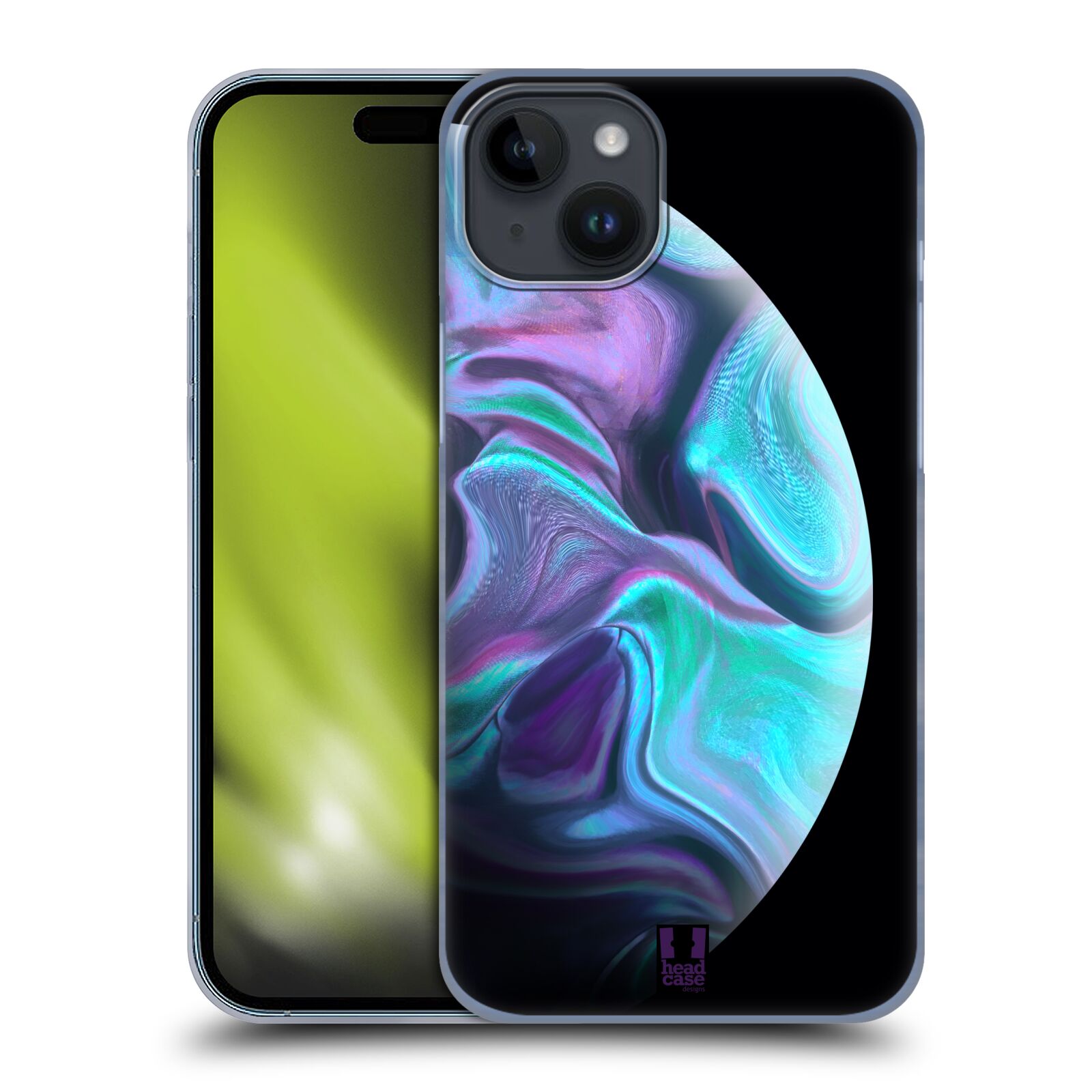 Plastový obal HEAD CASE na mobil Apple Iphone 15 PLUS  - Planety - modrá