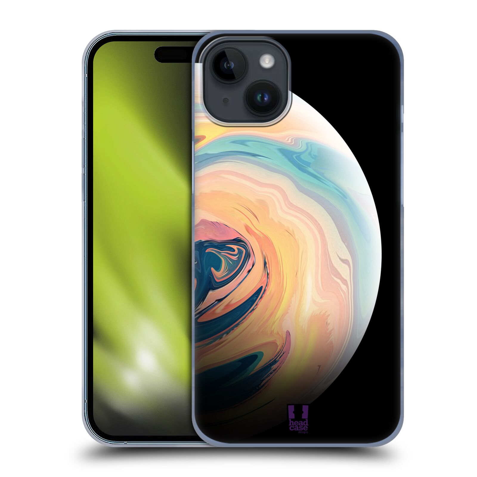 Plastový obal HEAD CASE na mobil Apple Iphone 15 PLUS  - Planety - pastelová