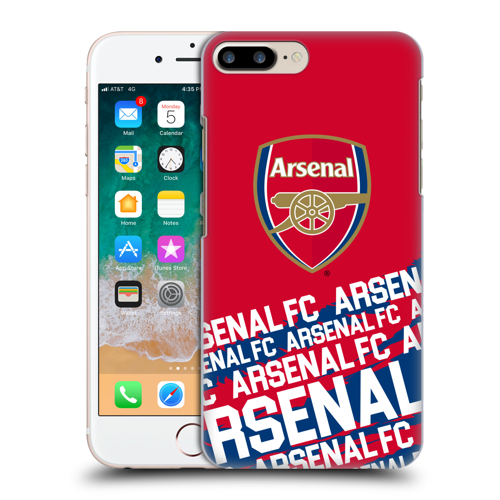Zadní obal pro mobil Apple Iphone 7+ /  8+ - HEAD CASE - Fotbal - Arsenal FC znak