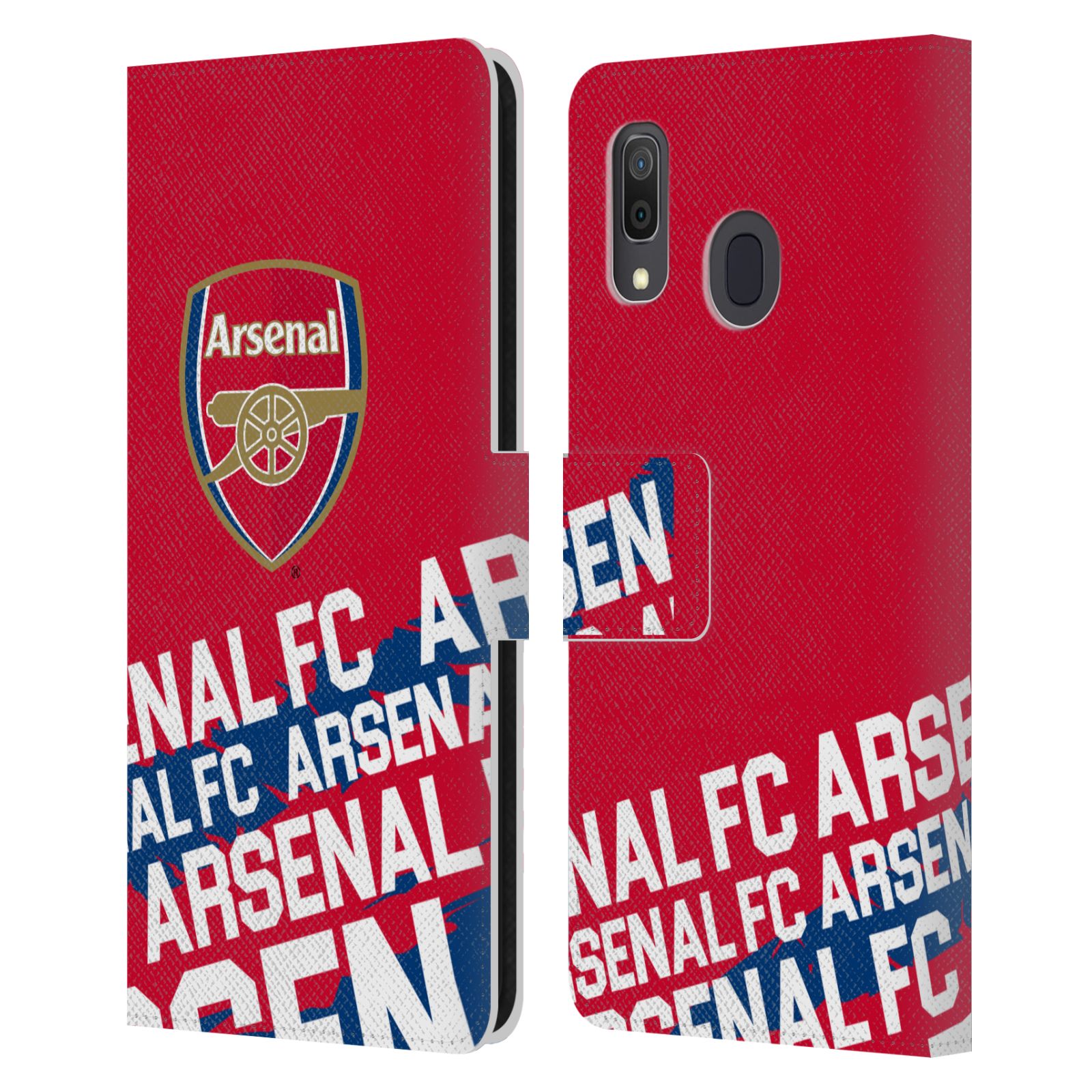 Pouzdro HEAD CASE na mobil Samsung Galaxy A33 5G  Arsenal červená nadpisy