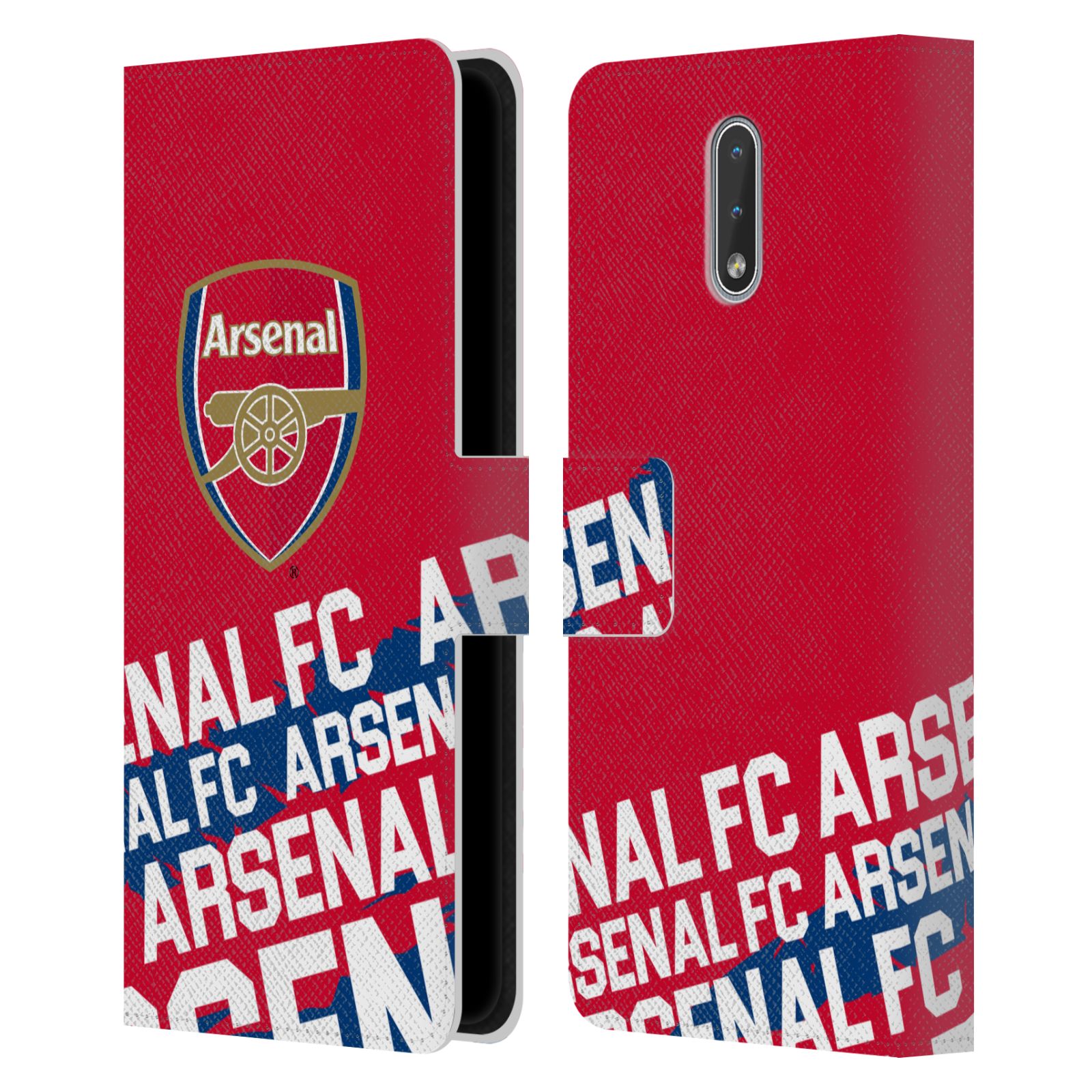 Pouzdro HEAD CASE na mobil Nokia 2.3  Arsenal červená nadpisy
