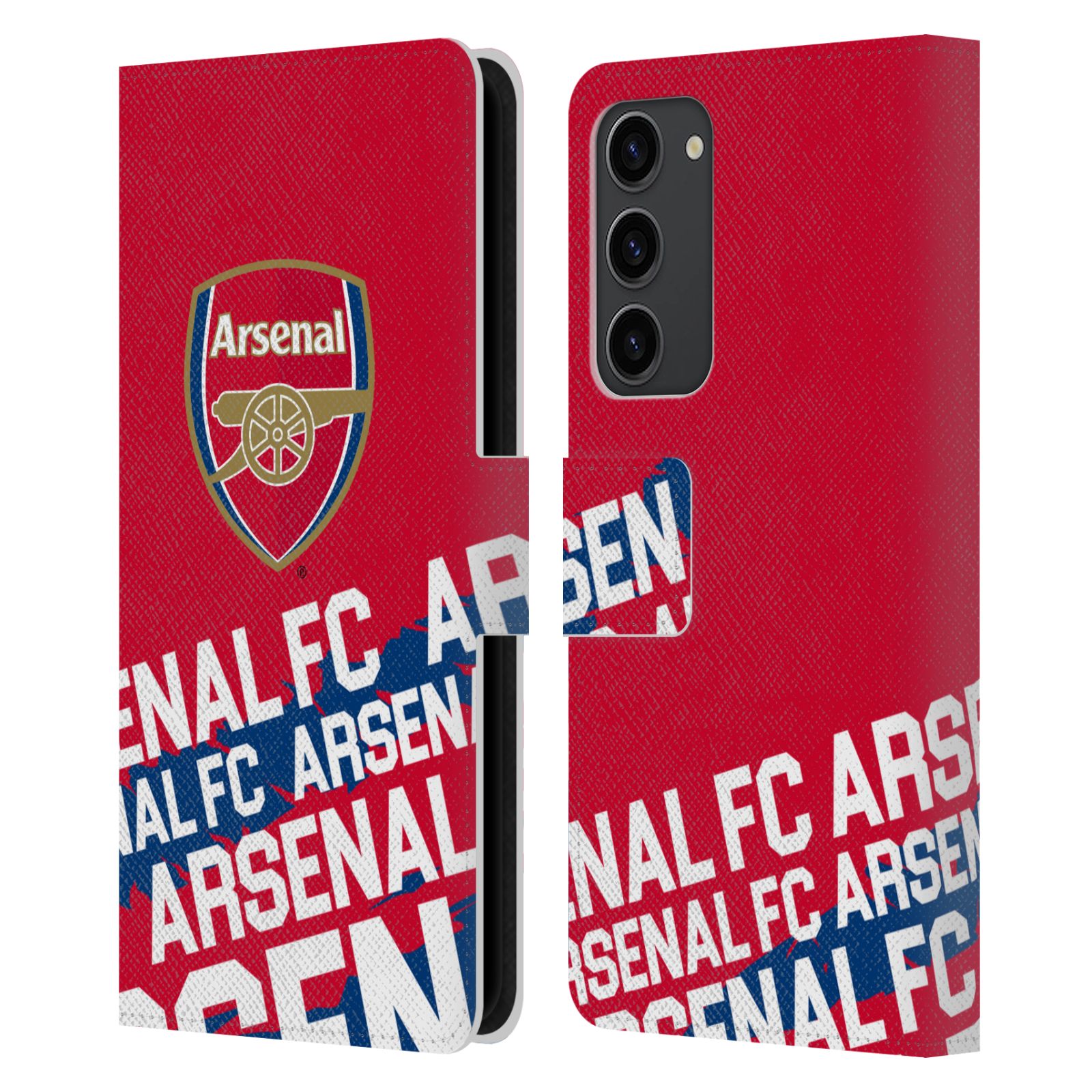 Pouzdro HEAD CASE na mobil Samsung Galaxy S23+  Arsenal červená nadpisy