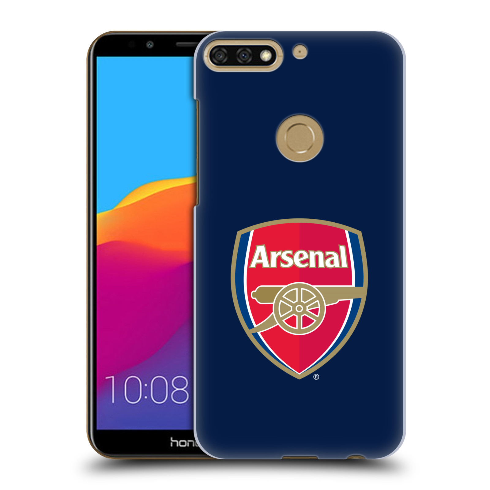 HEAD CASE plastový obal na mobil Honor 7c Fotbalový klub Arsenal znak barevný modré pozadí