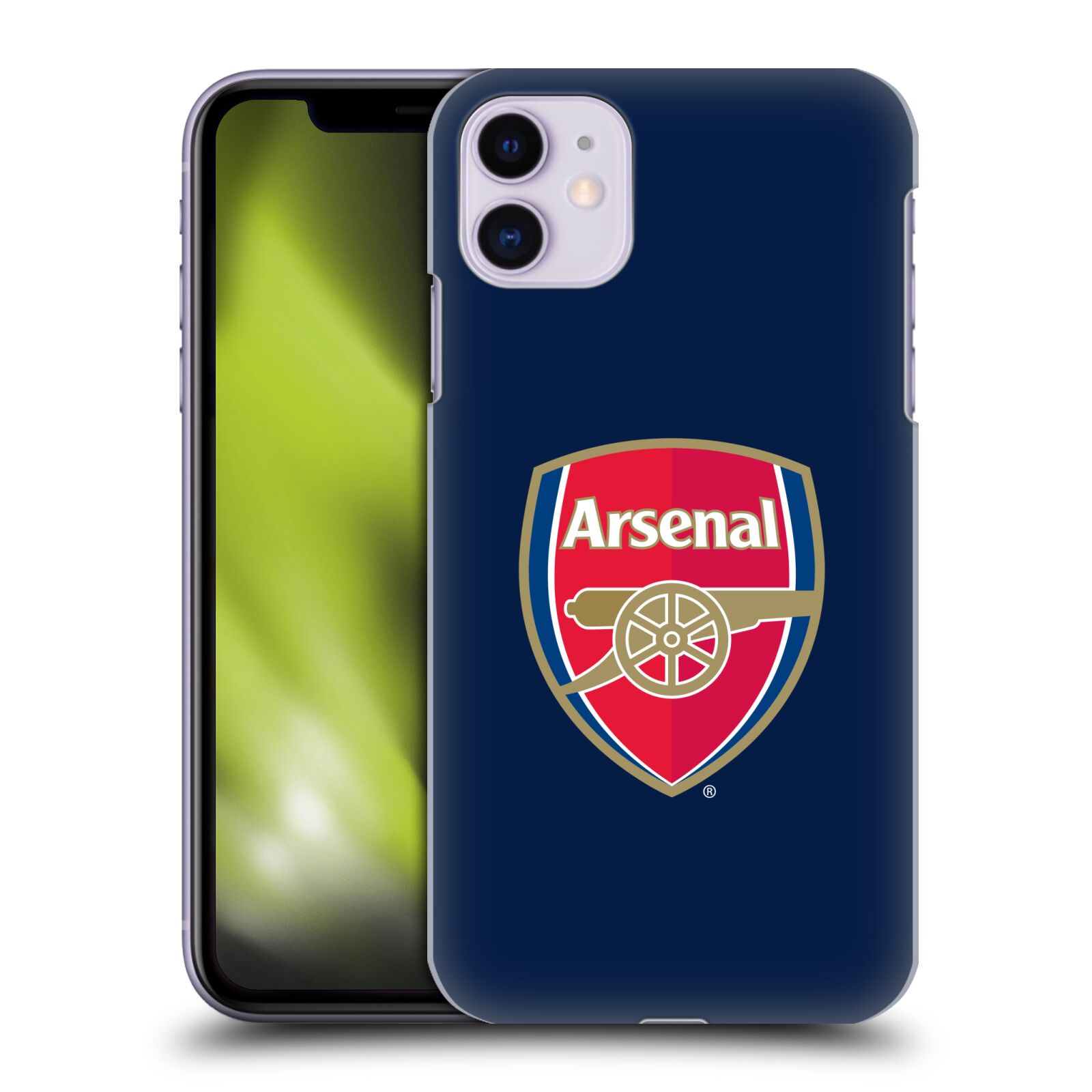 Pouzdro na mobil Apple Iphone 11 - HEAD CASE - Fotbalový klub Arsenal znak barevný modré pozadí