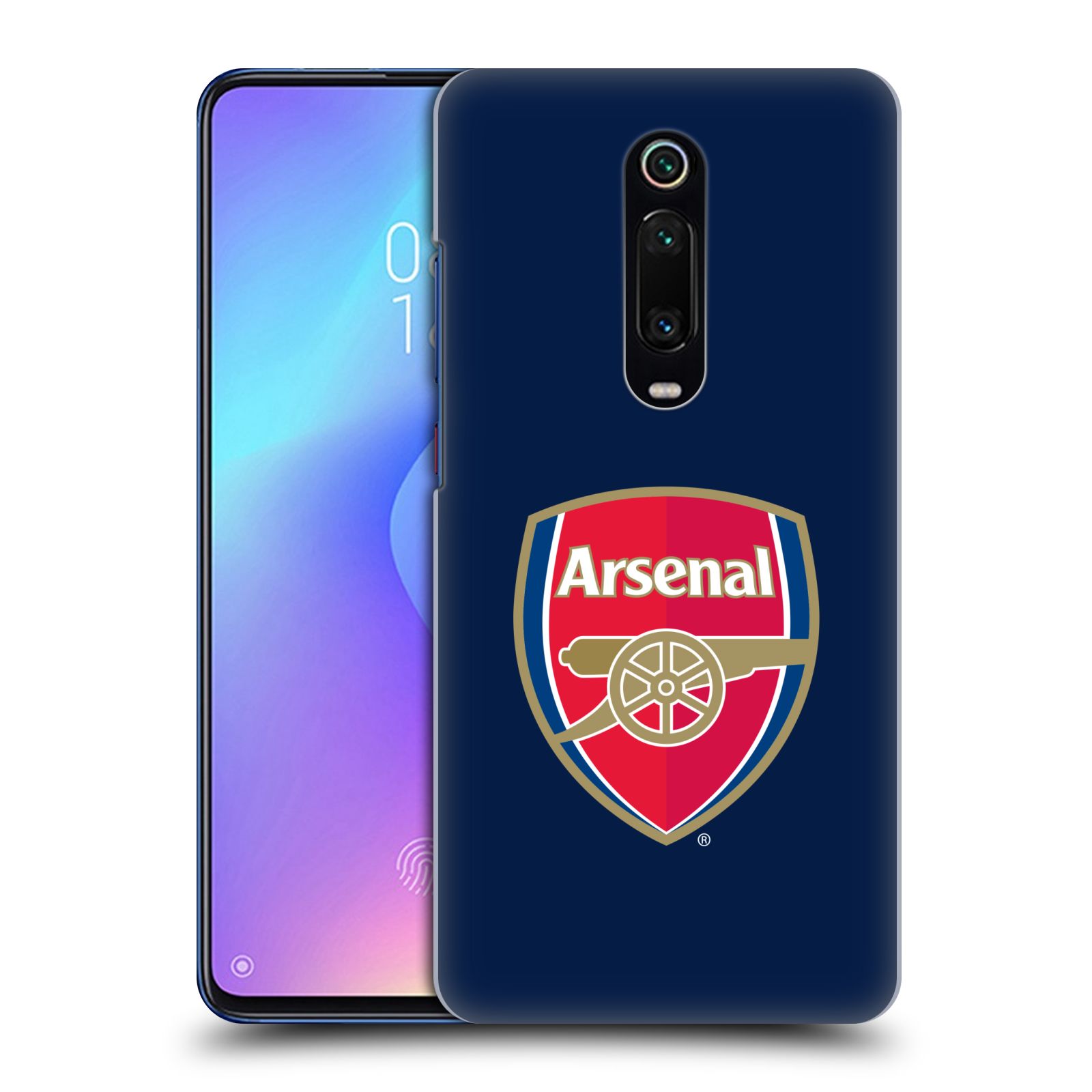 Pouzdro na mobil Xiaomi Mi 9T PRO - HEAD CASE - Fotbalový klub Arsenal znak barevný modré pozadí
