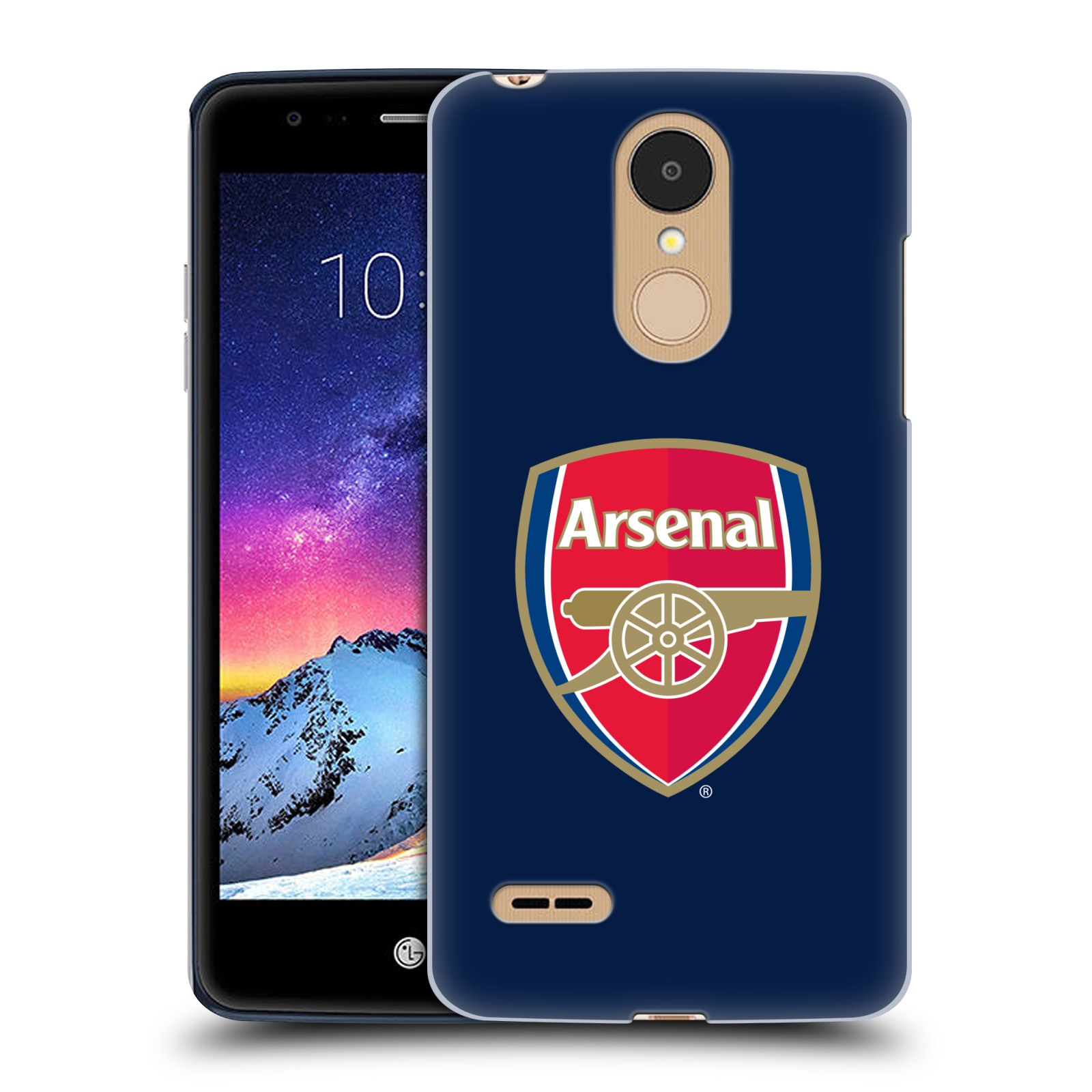 HEAD CASE plastový obal na mobil LG K9 / K8 2018 Fotbalový klub Arsenal znak barevný modré pozadí