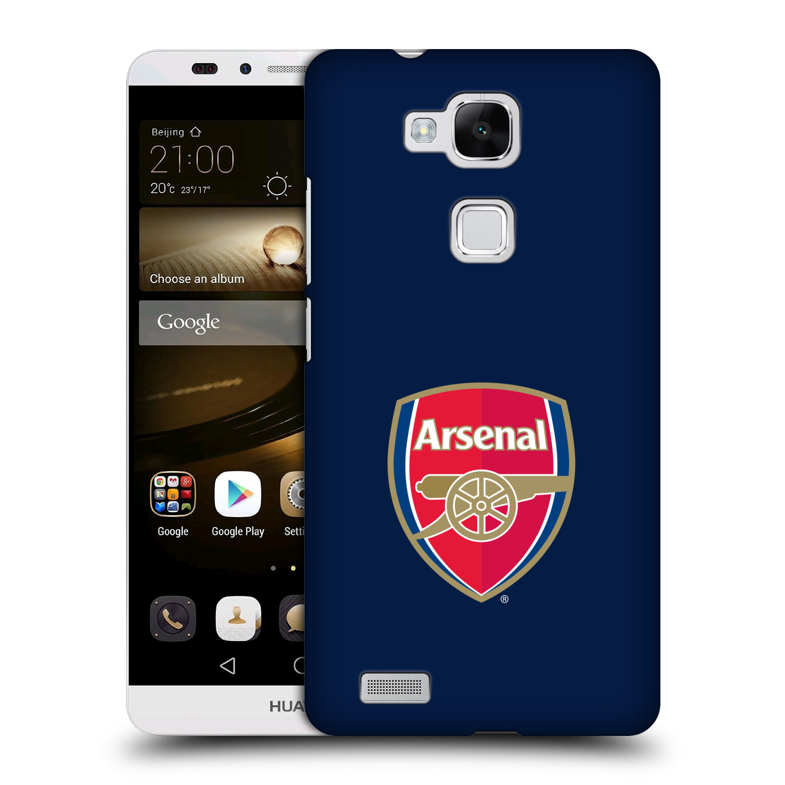 HEAD CASE plastový obal na mobil Huawei Mate 7 Fotbalový klub Arsenal znak barevný modré pozadí