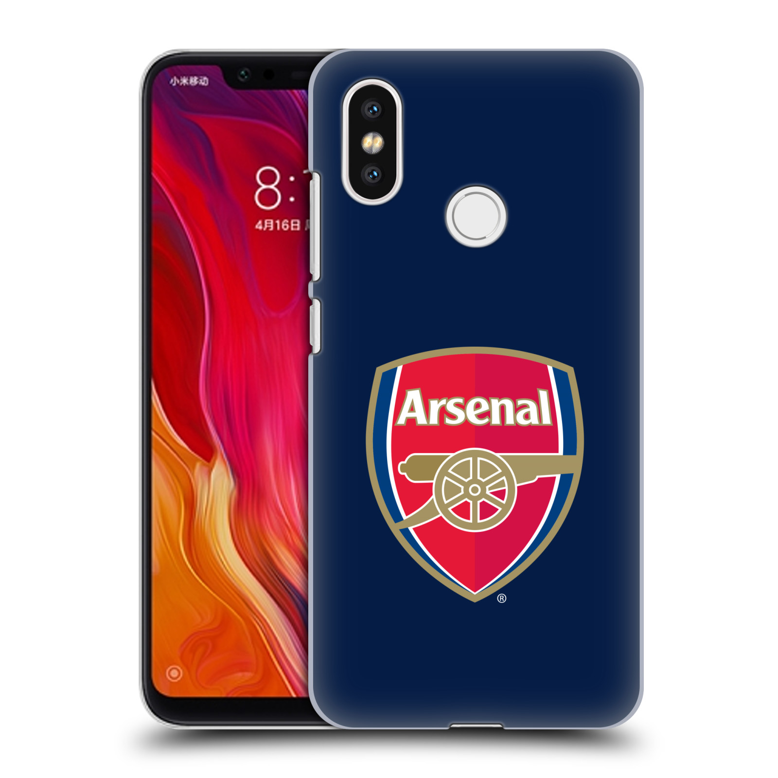 HEAD CASE plastový obal na mobil Xiaomi Mi 8 Fotbalový klub Arsenal znak barevný modré pozadí