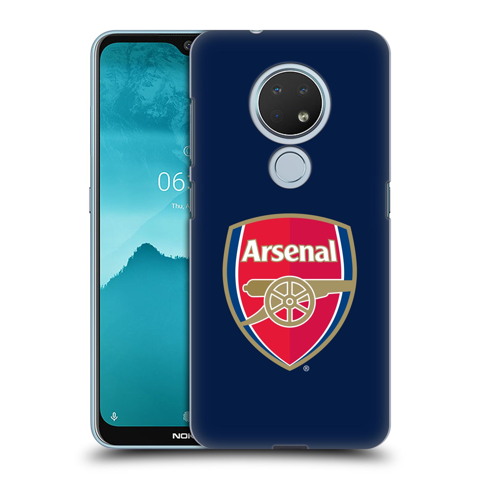 Pouzdro na mobil Nokia 6.2 - HEAD CASE - Fotbalový klub Arsenal znak barevný modré pozadí