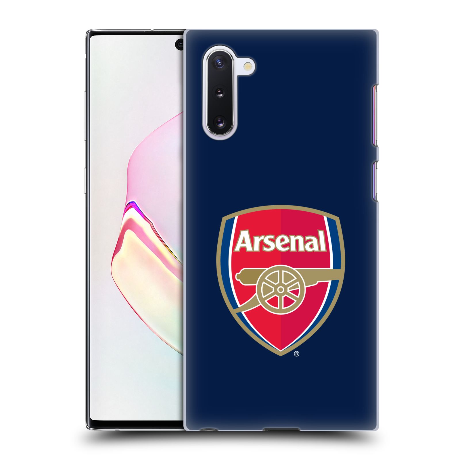 Pouzdro na mobil Samsung Galaxy Note 10 - HEAD CASE - Fotbalový klub Arsenal znak barevný modré pozadí