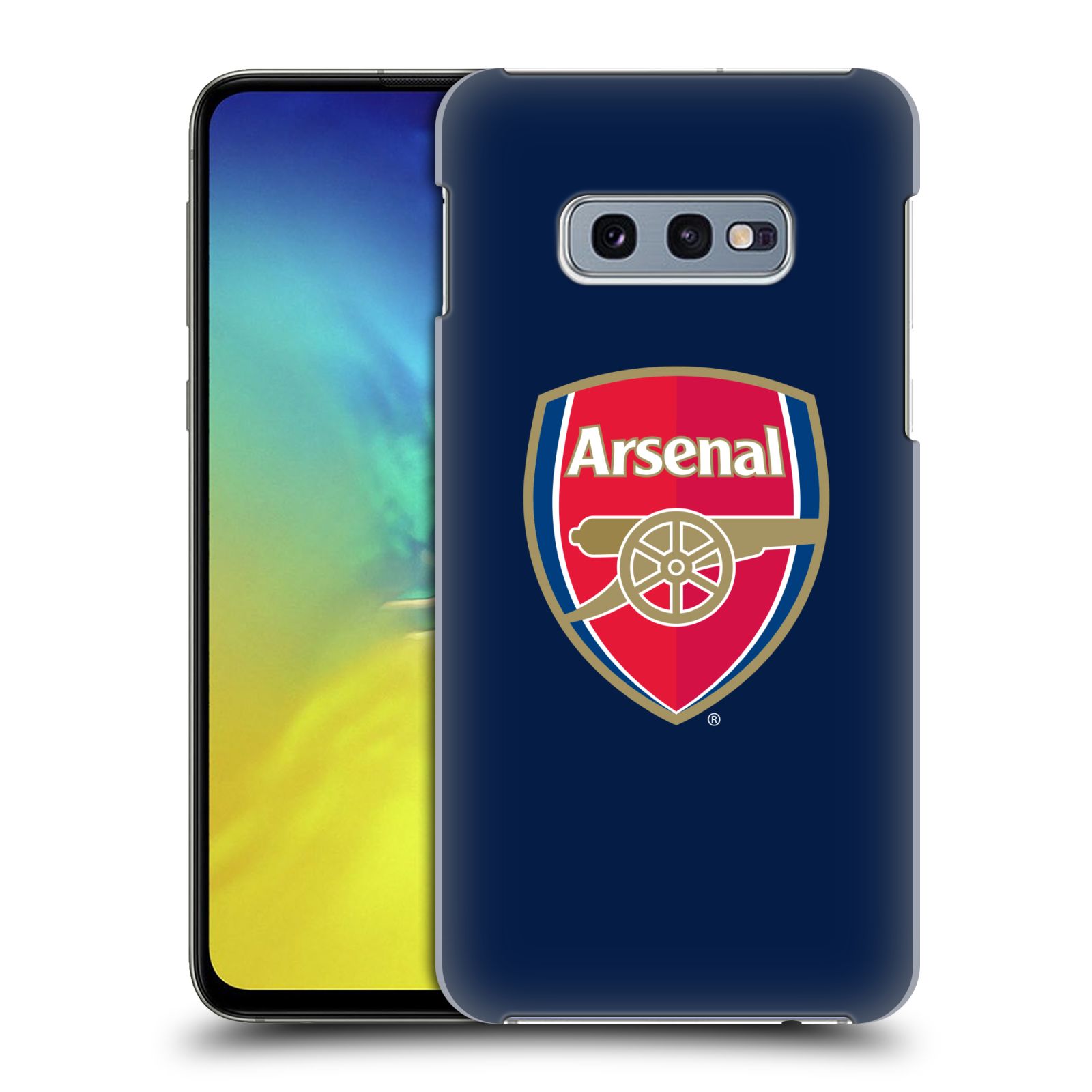 Pouzdro na mobil Samsung Galaxy S10e - HEAD CASE - Fotbalový klub Arsenal znak barevný modré pozadí