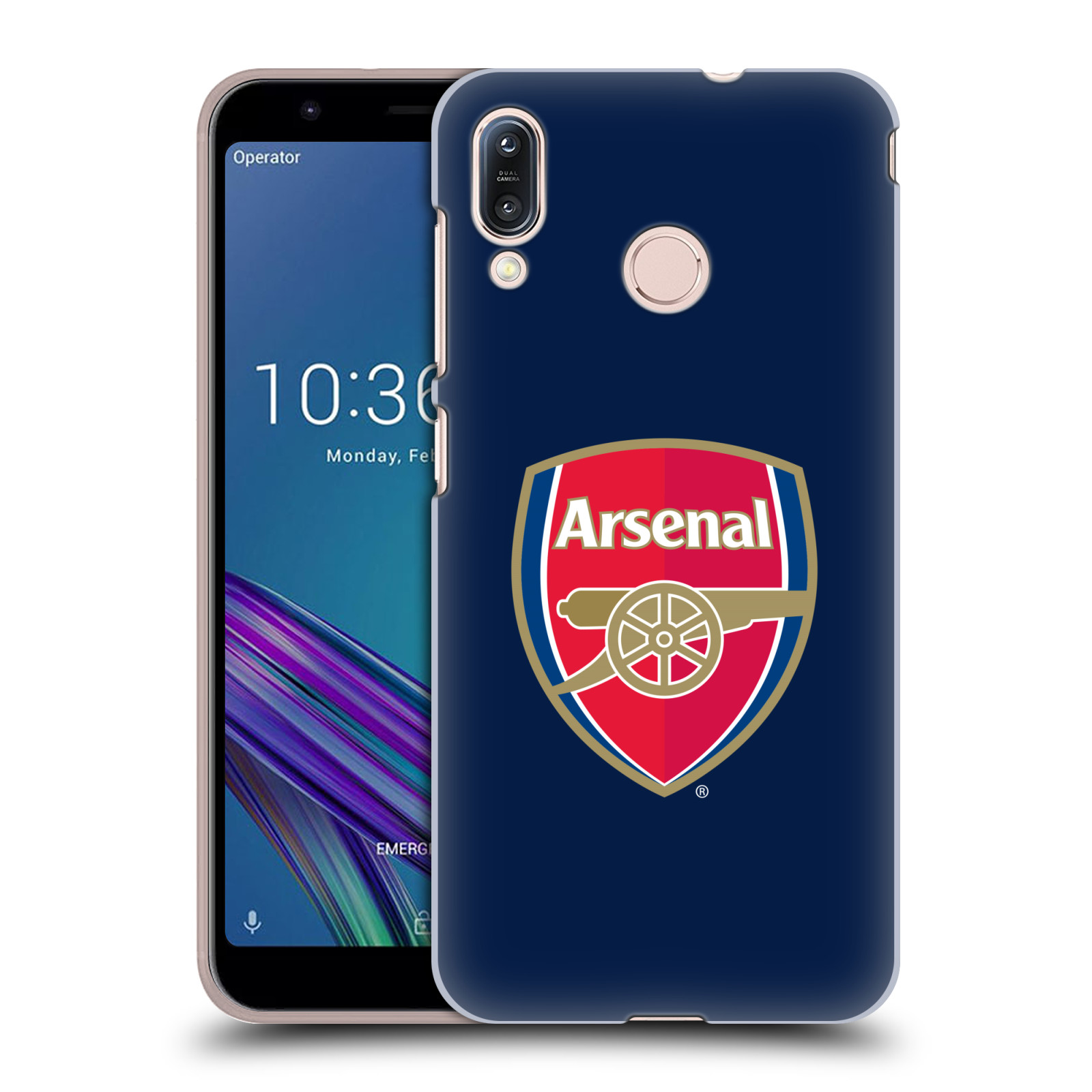 Pouzdro na mobil Asus Zenfone Max M1 (ZB555KL) - HEAD CASE - Fotbalový klub Arsenal znak barevný modré pozadí