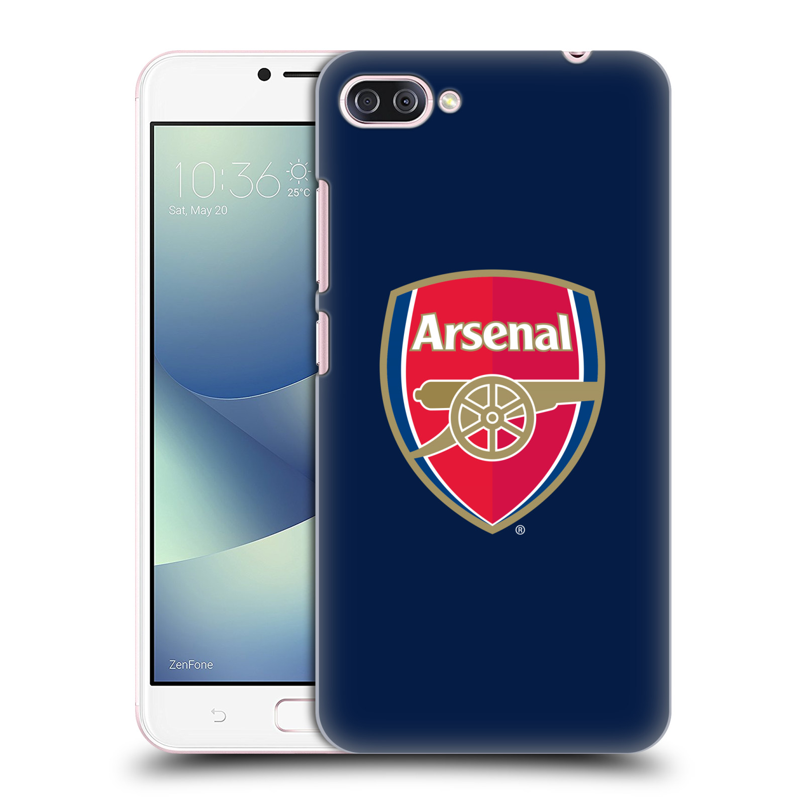 HEAD CASE plastový obal na mobil Asus Zenfone 4 MAX ZC554KL Fotbalový klub Arsenal znak barevný modré pozadí
