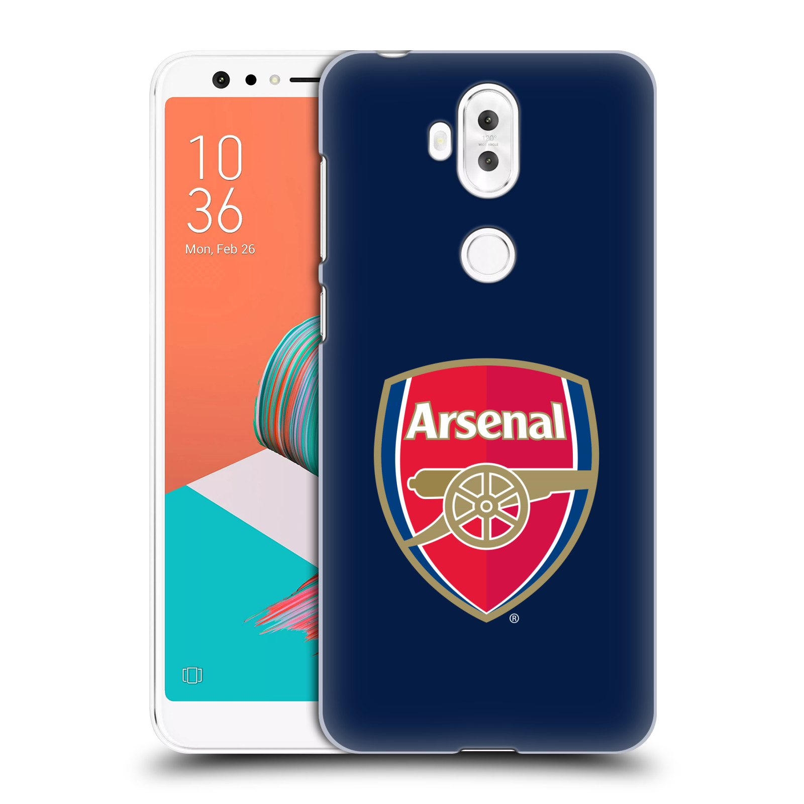 HEAD CASE plastový obal na mobil Asus Zenfone 5 LITE ZC600KL Fotbalový klub Arsenal znak barevný modré pozadí