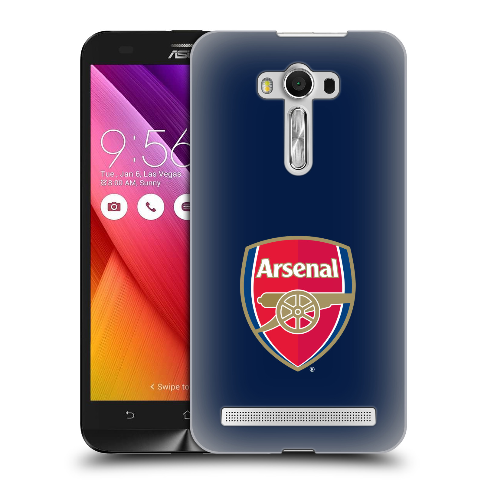 HEAD CASE plastový obal na mobil Asus Zenfone 2 LASER (5,5 displej ZE550KL) Fotbalový klub Arsenal znak barevný modré pozadí