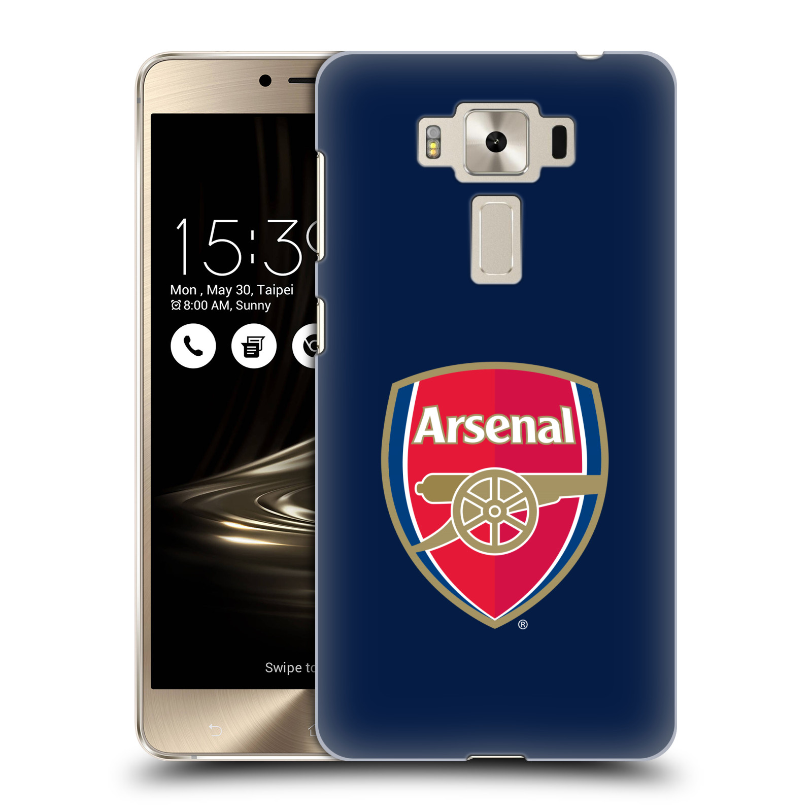 HEAD CASE plastový obal na mobil Asus Zenfone 3 DELUXE ZS550KL Fotbalový klub Arsenal znak barevný modré pozadí