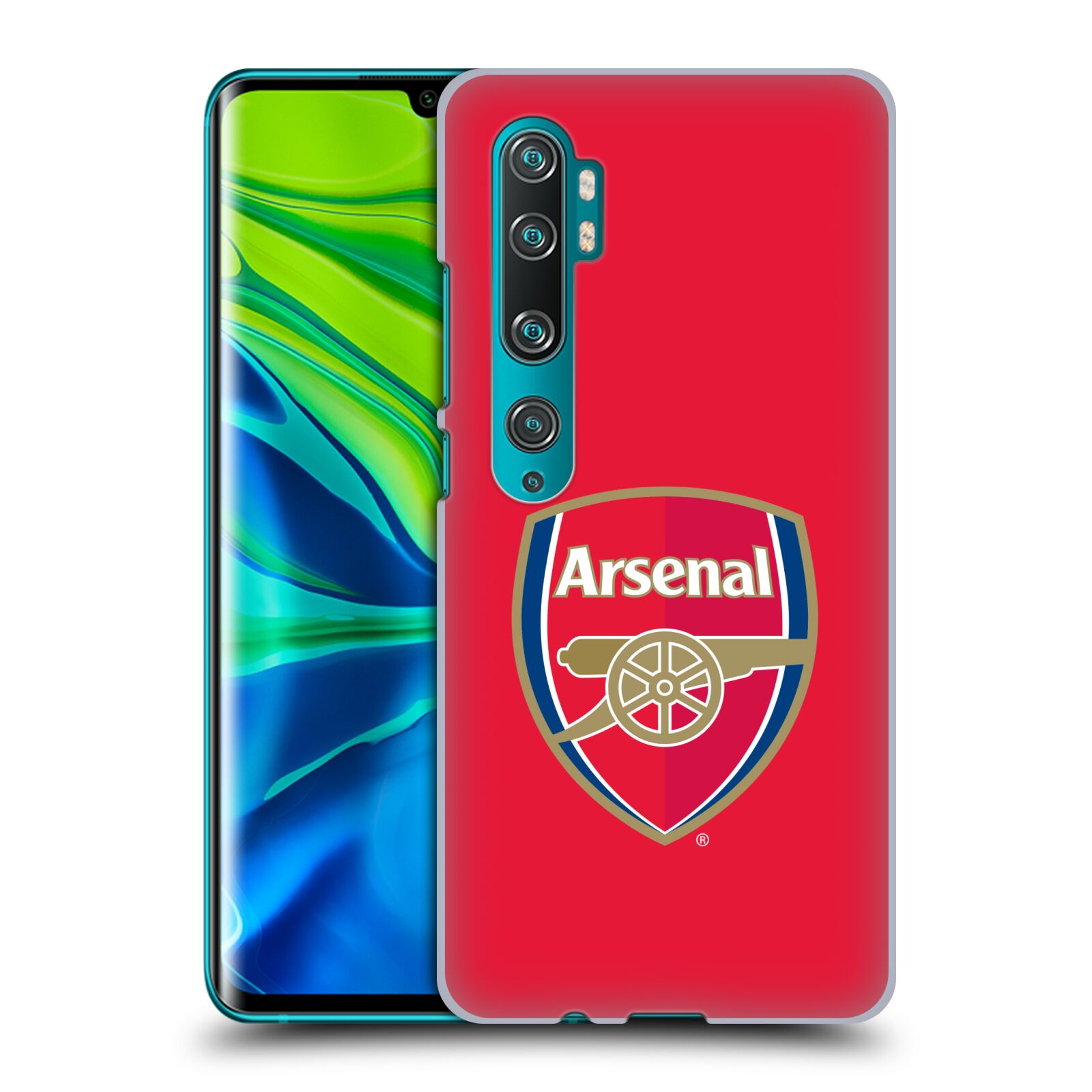 Pouzdro na mobil Xiaomi Mi Note 10 / Mi Note 10 PRO - HEAD CASE - Fotbalový klub Arsenal znak barevný červené pozadí