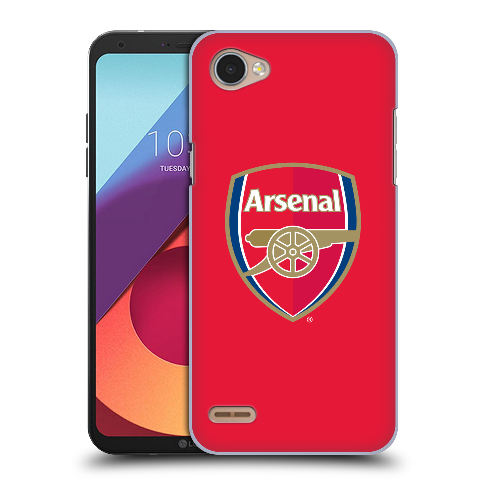 HEAD CASE plastový obal na mobil LG Q6 / Q6 PLUS Fotbalový klub Arsenal znak barevný červené pozadí