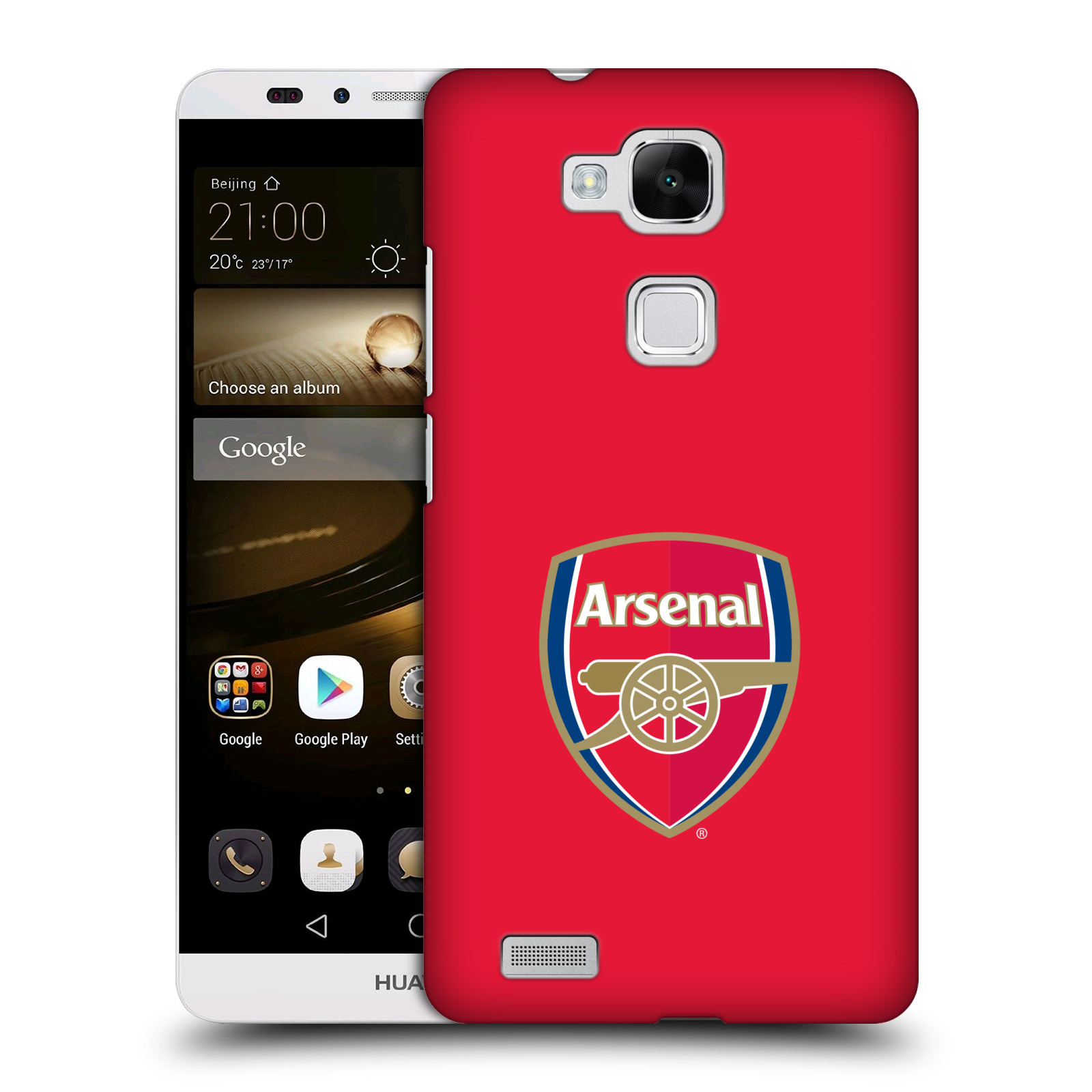HEAD CASE plastový obal na mobil Huawei Mate 7 Fotbalový klub Arsenal znak barevný červené pozadí
