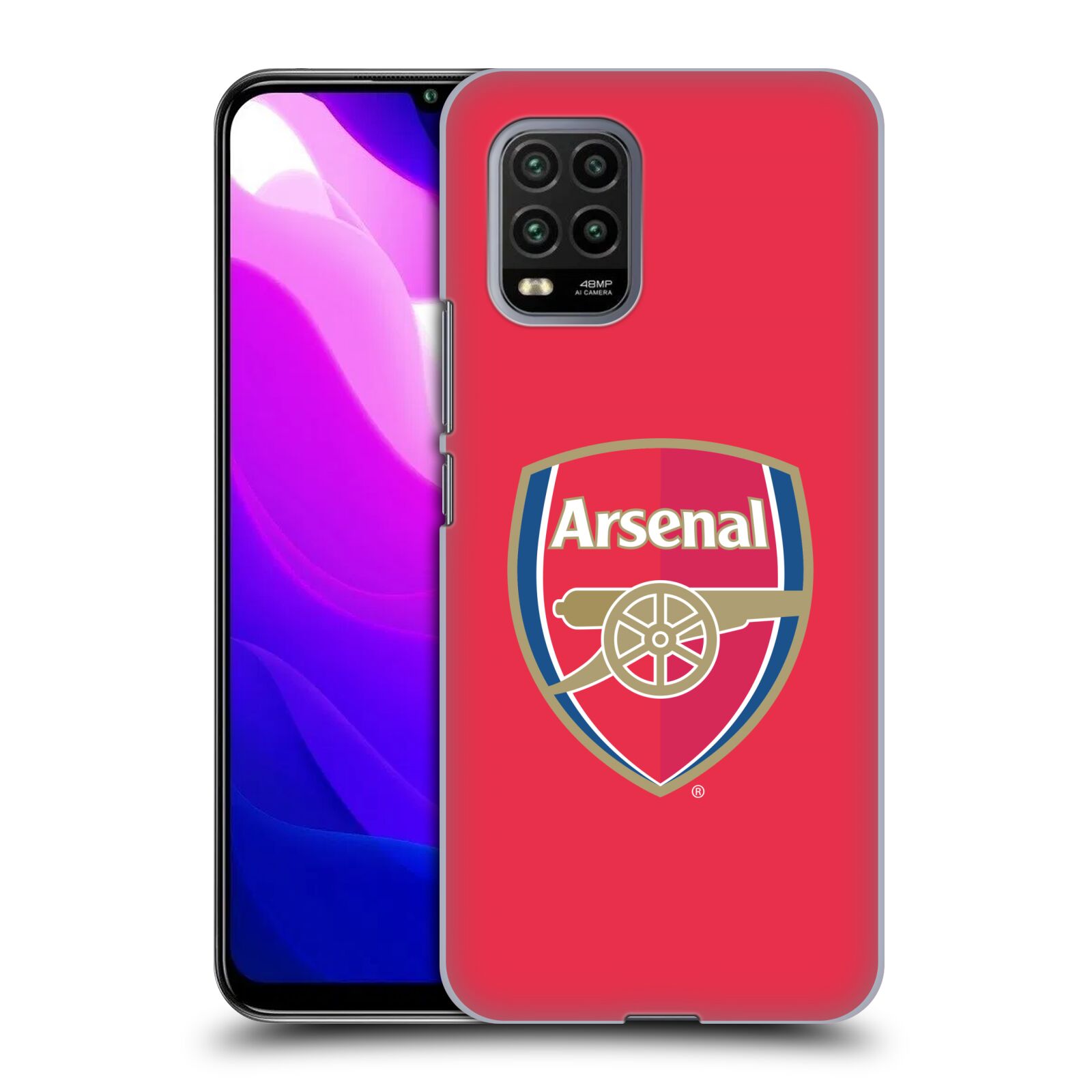 Zadní kryt, obal na mobil Xiaomi Mi 10 LITE Fotbalový klub Arsenal znak barevný červené pozadí