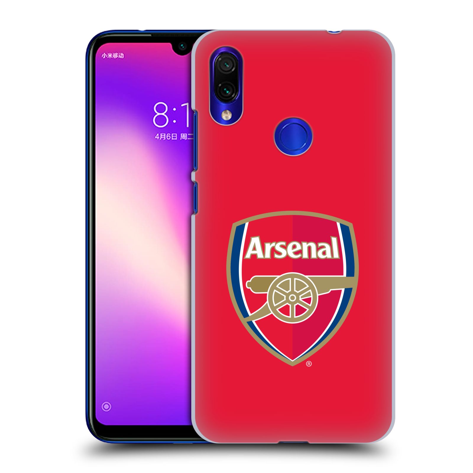 Pouzdro na mobil Xiaomi Redmi Note 7 - Head Case - Fotbalový klub Arsenal znak barevný červené pozadí