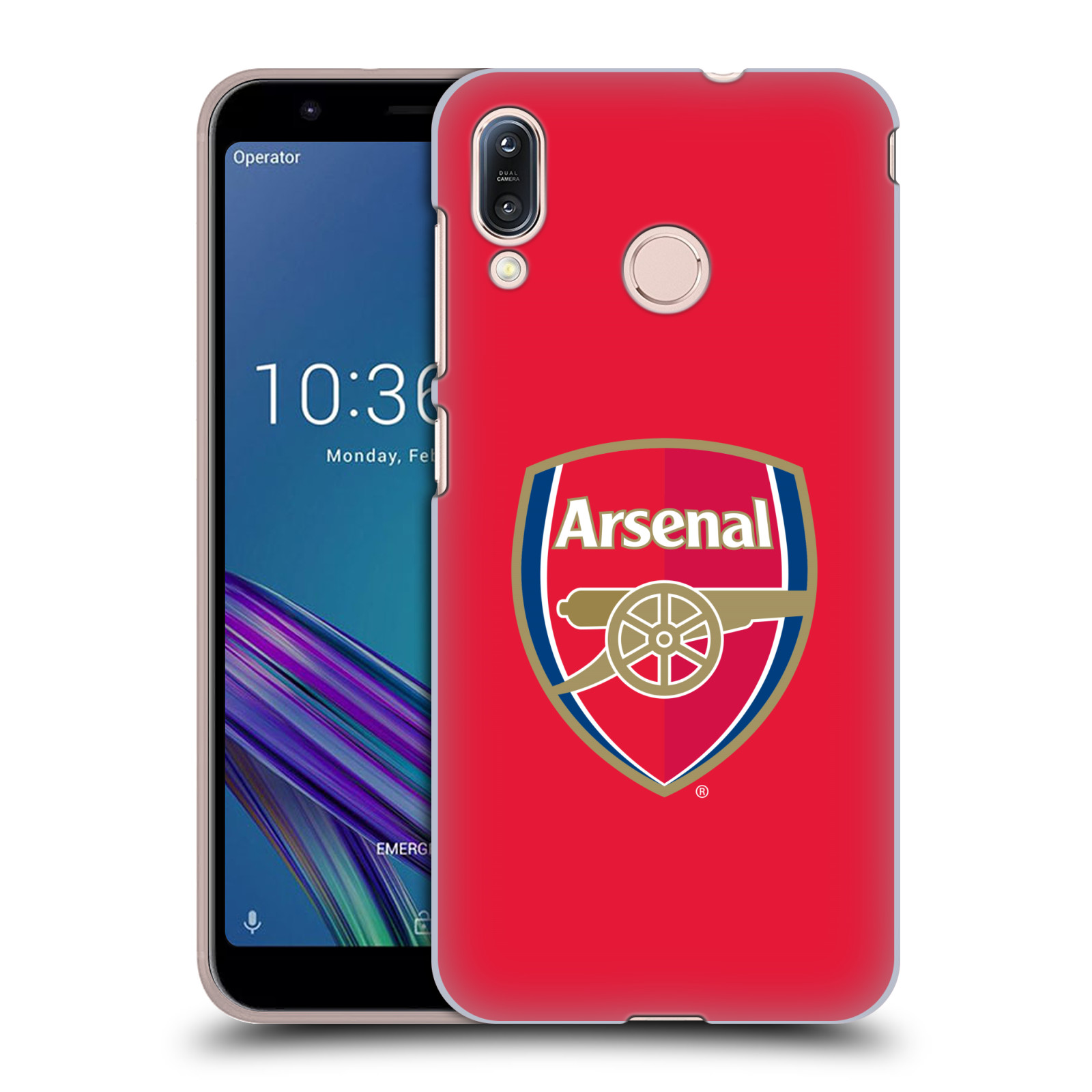 Pouzdro na mobil Asus Zenfone Max M1 (ZB555KL) - HEAD CASE - Fotbalový klub Arsenal znak barevný červené pozadí